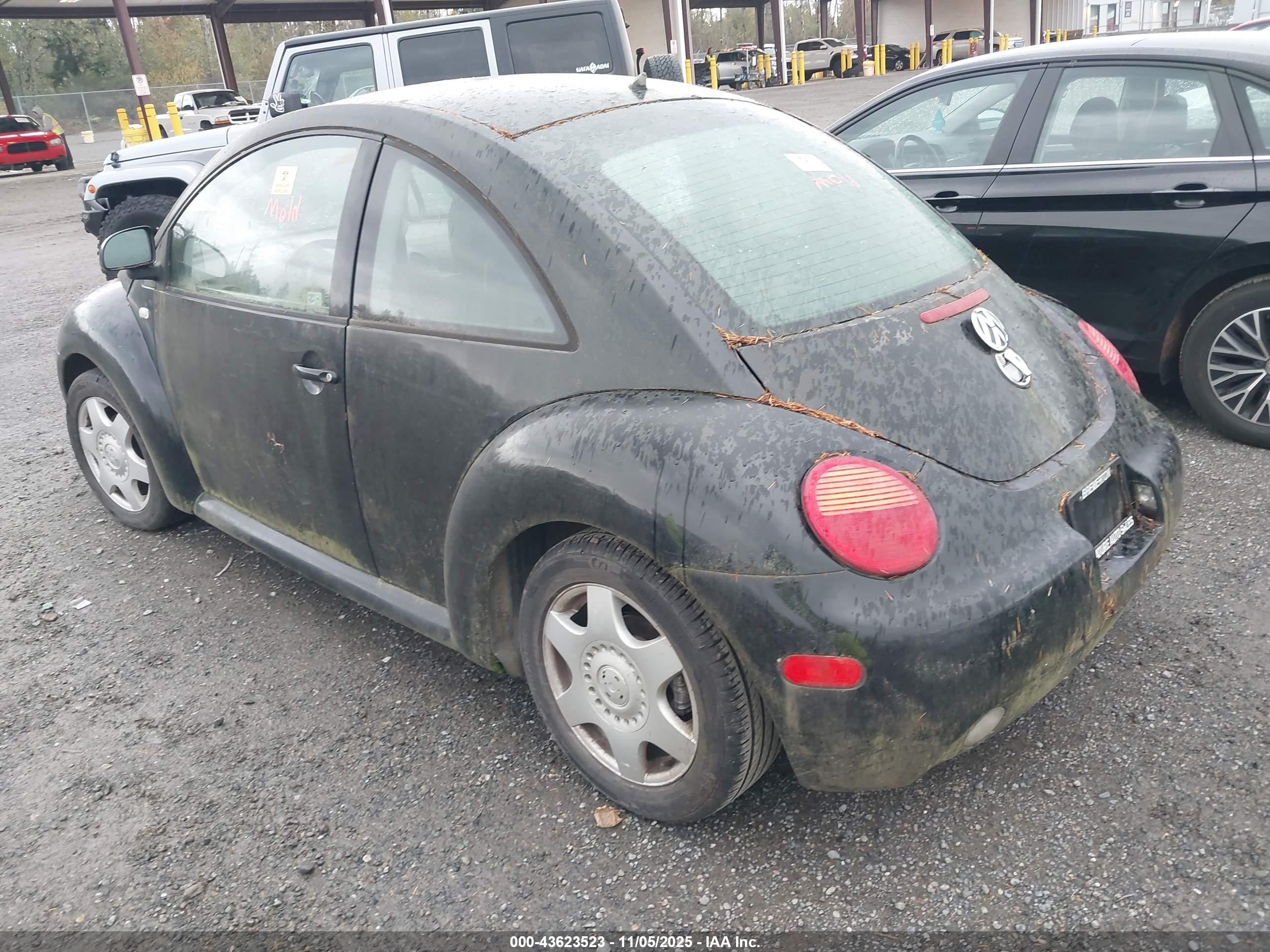 1999 Volkswagen New Beetle Gls Black vin: 3VWCA21C8XM435142