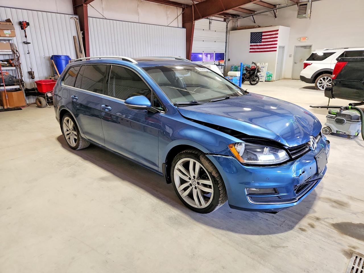 2015 Volkswagen Golf Sportwagen Tdi S Синий vin: 3VWCA7AU1FM515287