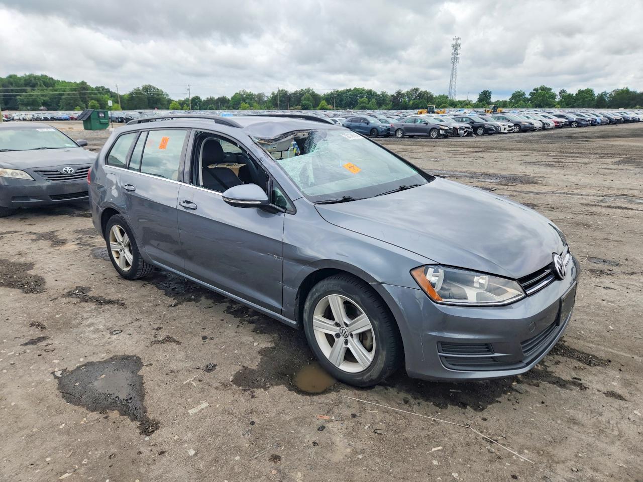 2015 Volkswagen Golf Sportwagen Tdi S Gray vin: 3VWCA7AU2FM520143