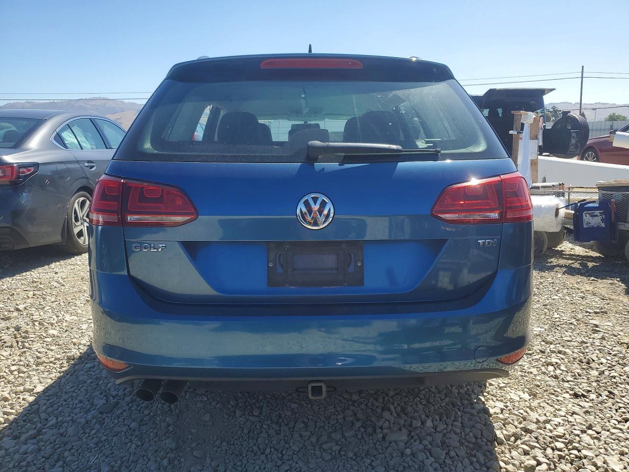 2015 Volkswagen Golf Sportwagen Tdi S Blue vin: 3VWCA7AU5FM506723