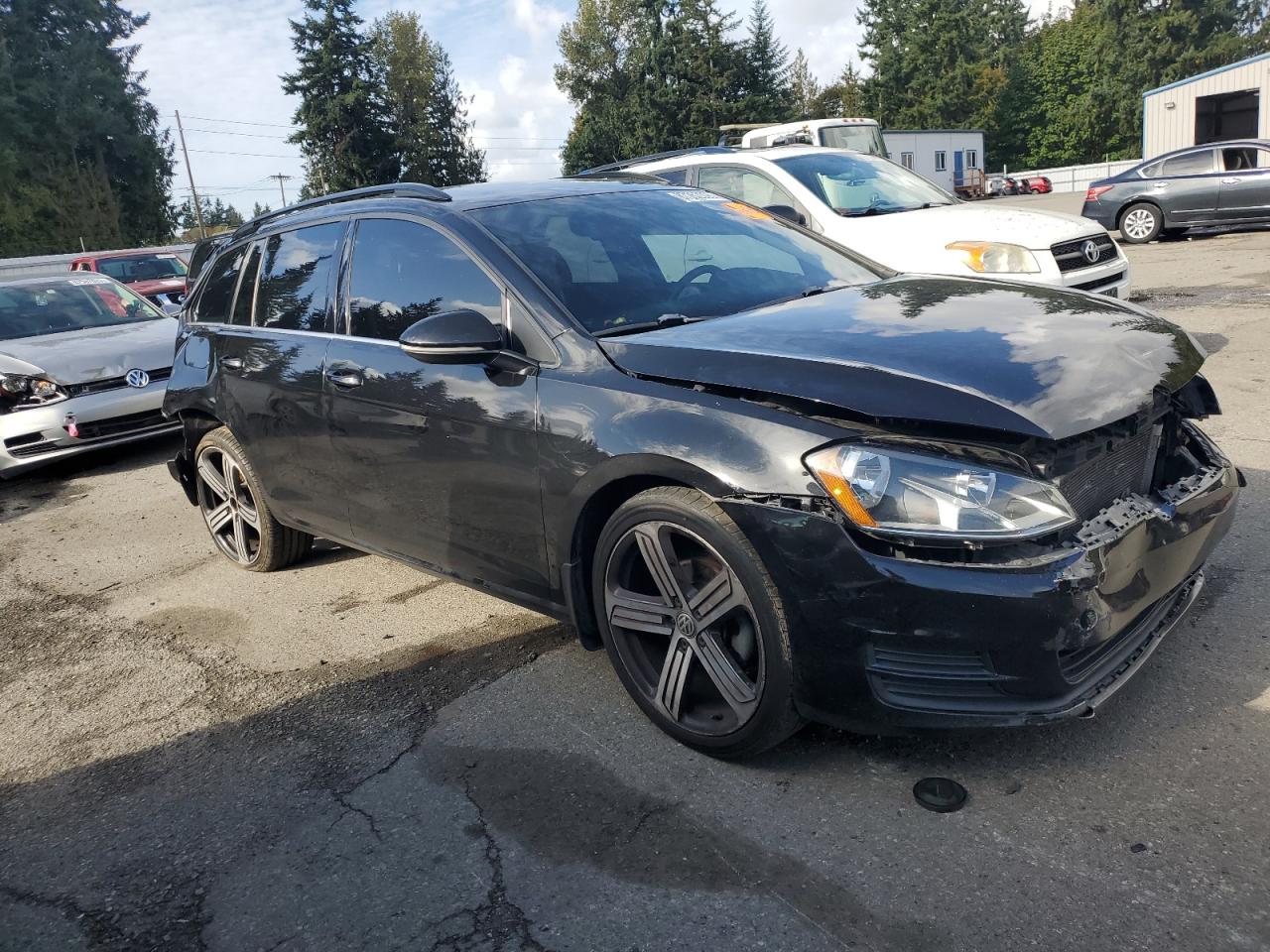 2015 Volkswagen Golf Sportwagen Tdi S Black vin: 3VWCA7AU7FM503788