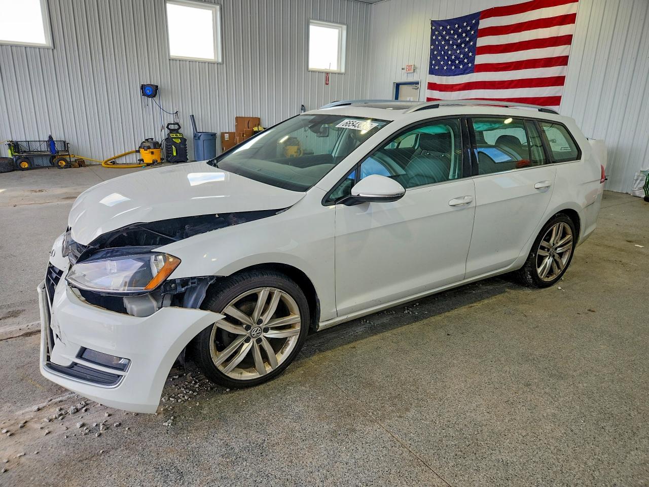 2015 Volkswagen Golf Sportwagen Tdi S White vin: 3VWCA7AU7FM520297