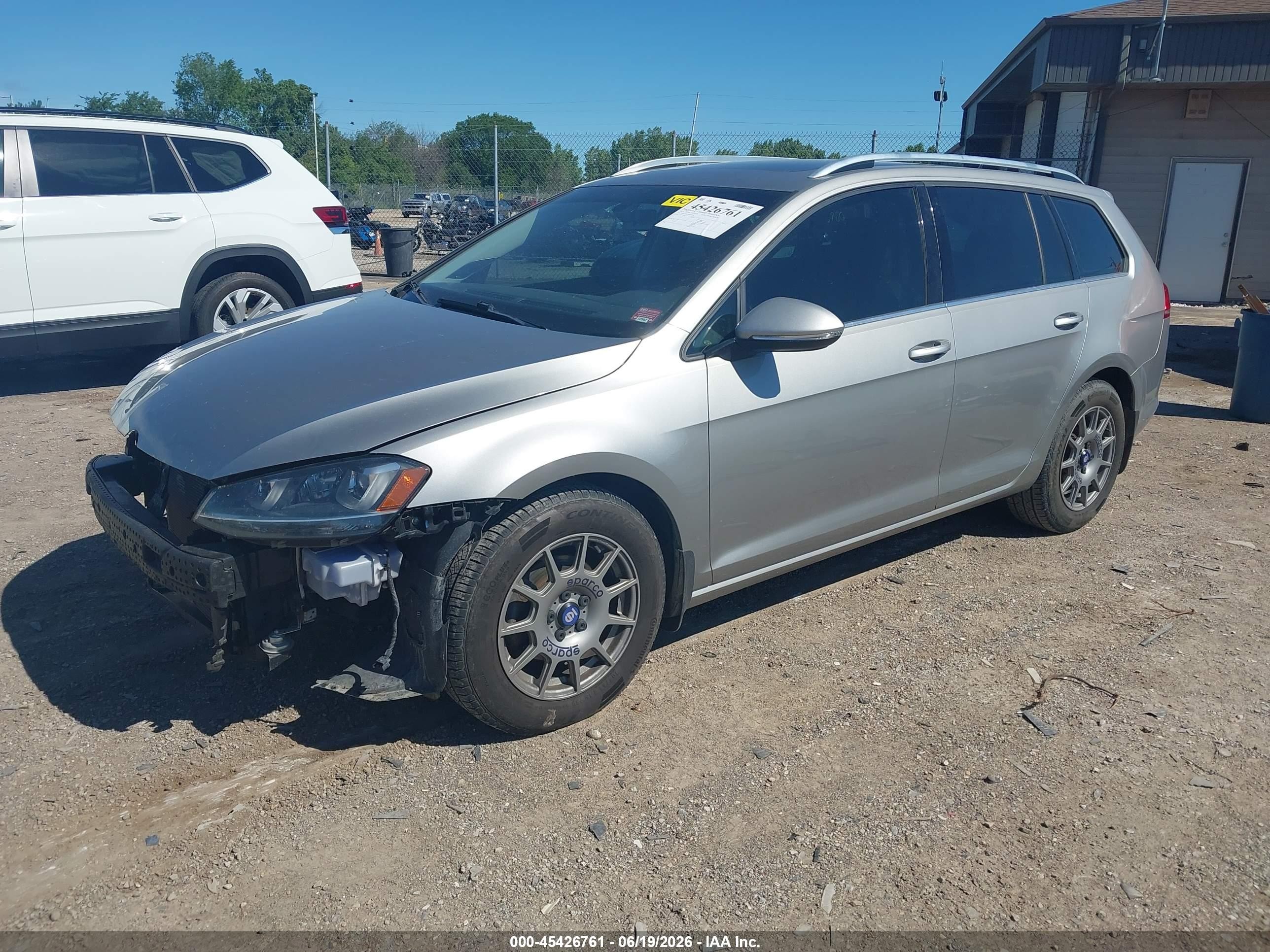 2015 Volkswagen Golf Sportwagen Tdi Sel 4-door Silver vin: 3VWCA7AU9FM500536