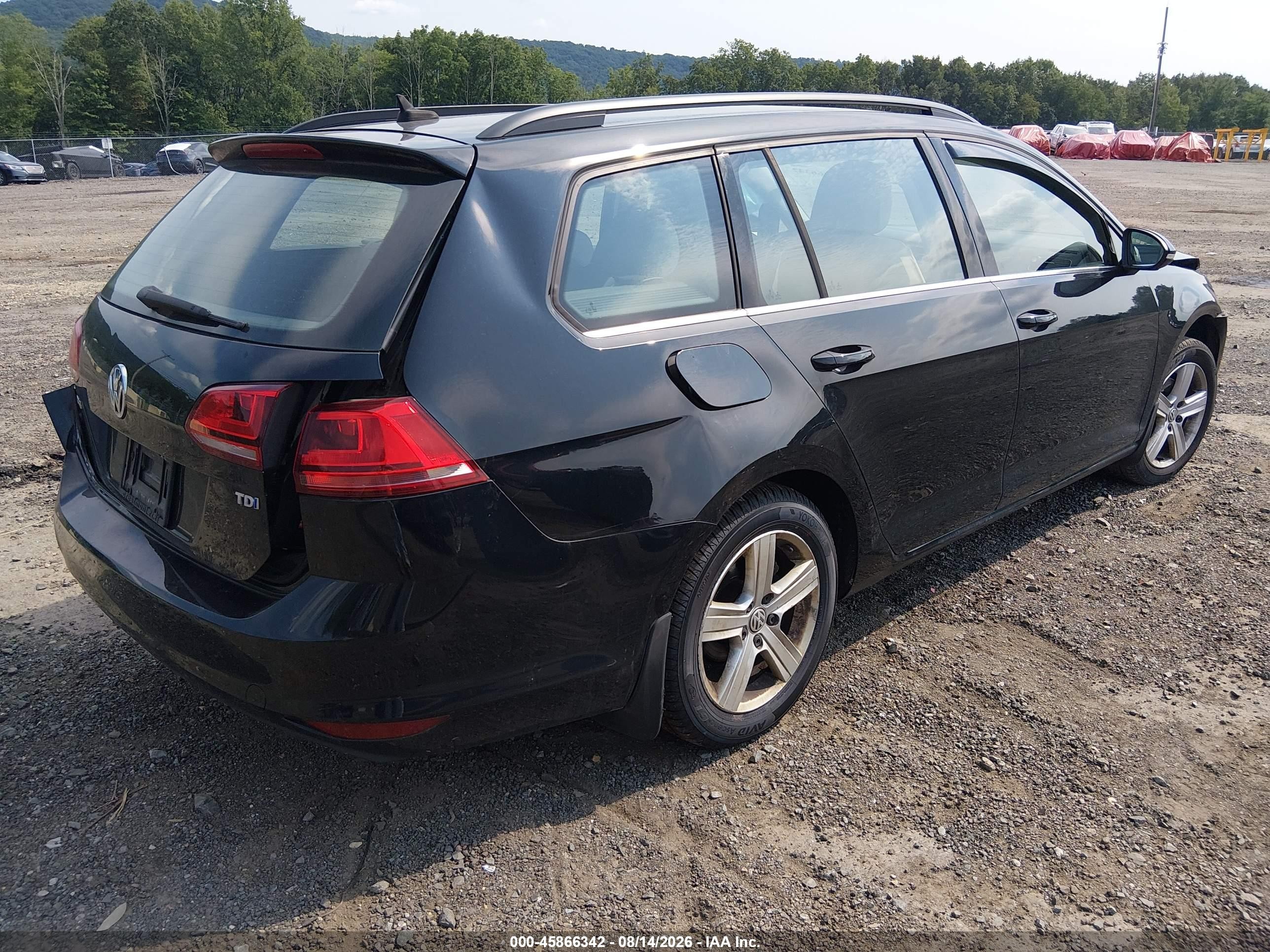 2015 Volkswagen Golf Sportwagen Tdi S 4-door Black vin: 3VWCA7AU9FM507499