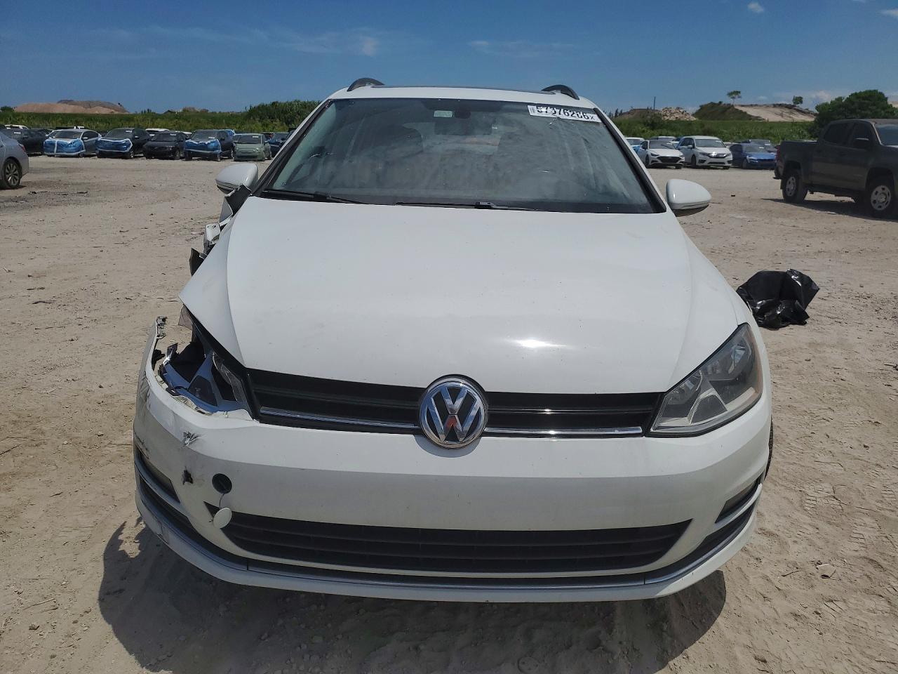 2015 Volkswagen Golf Sportwagen Tdi S White vin: 3VWCA7AUXFM515658