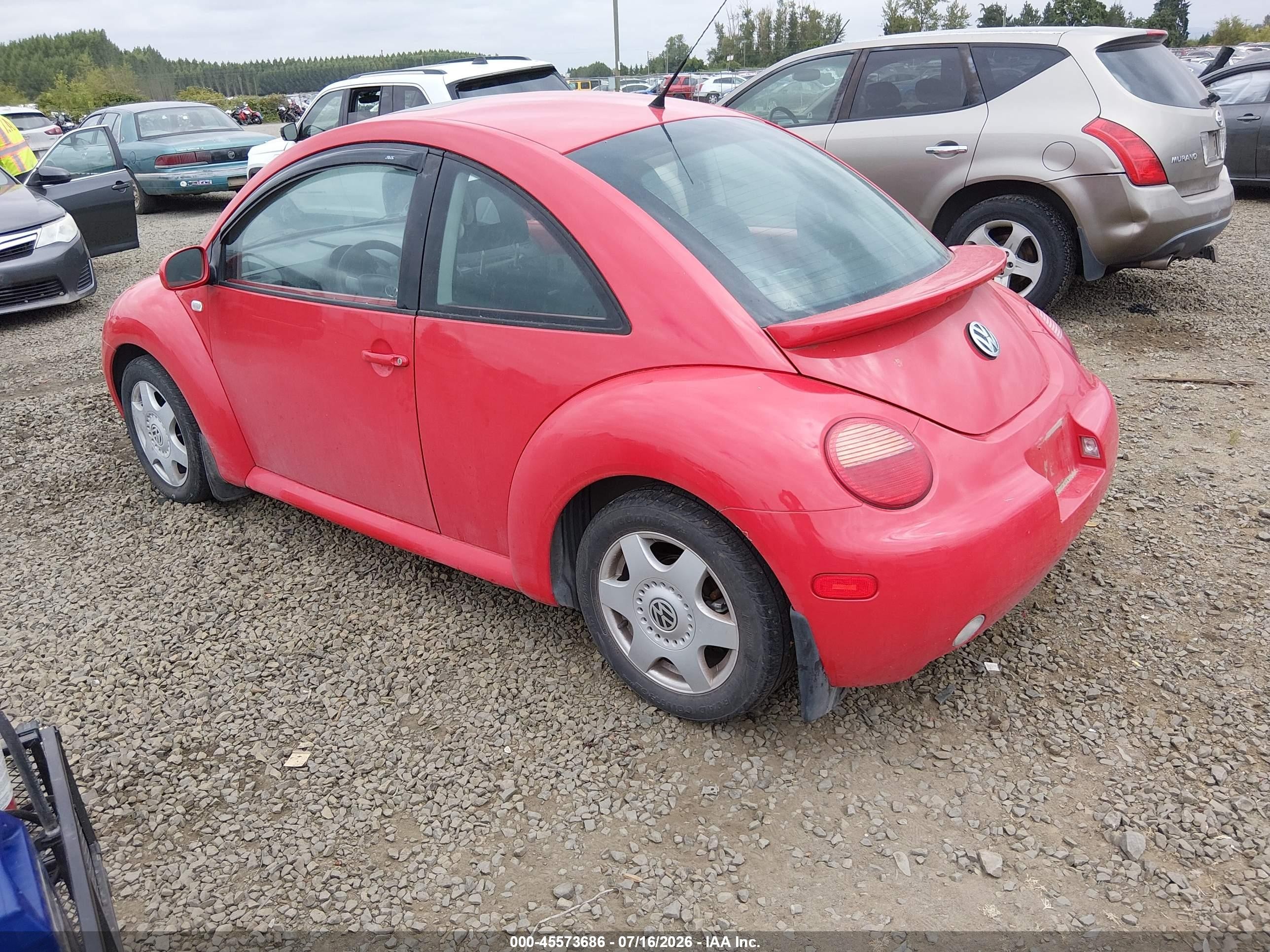 2001 Volkswagen New Beetle Gls Red vin: 3VWCB21C31M452757