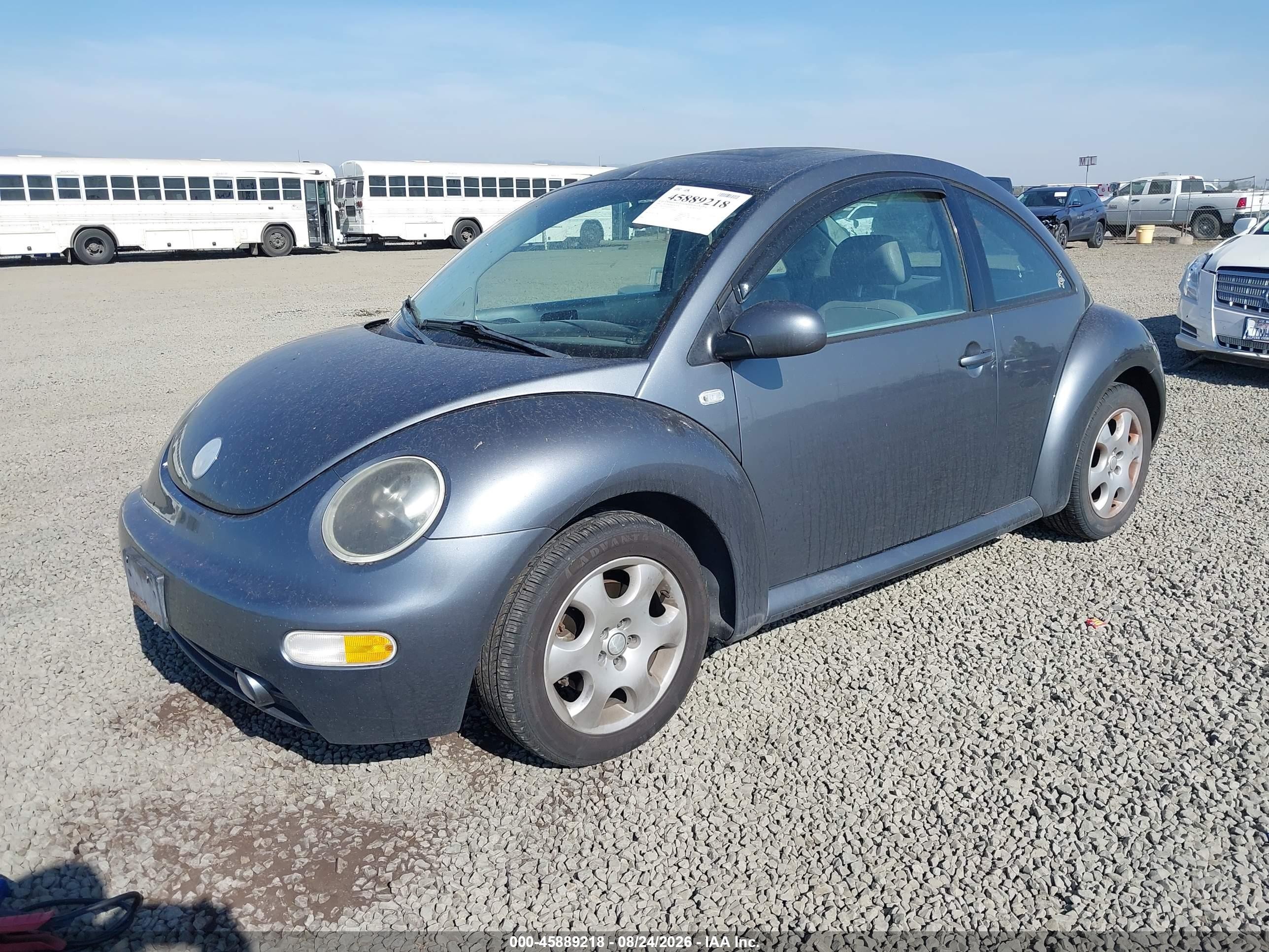 2002 Volkswagen New Beetle Gls Gray vin: 3VWCB21C62M445920