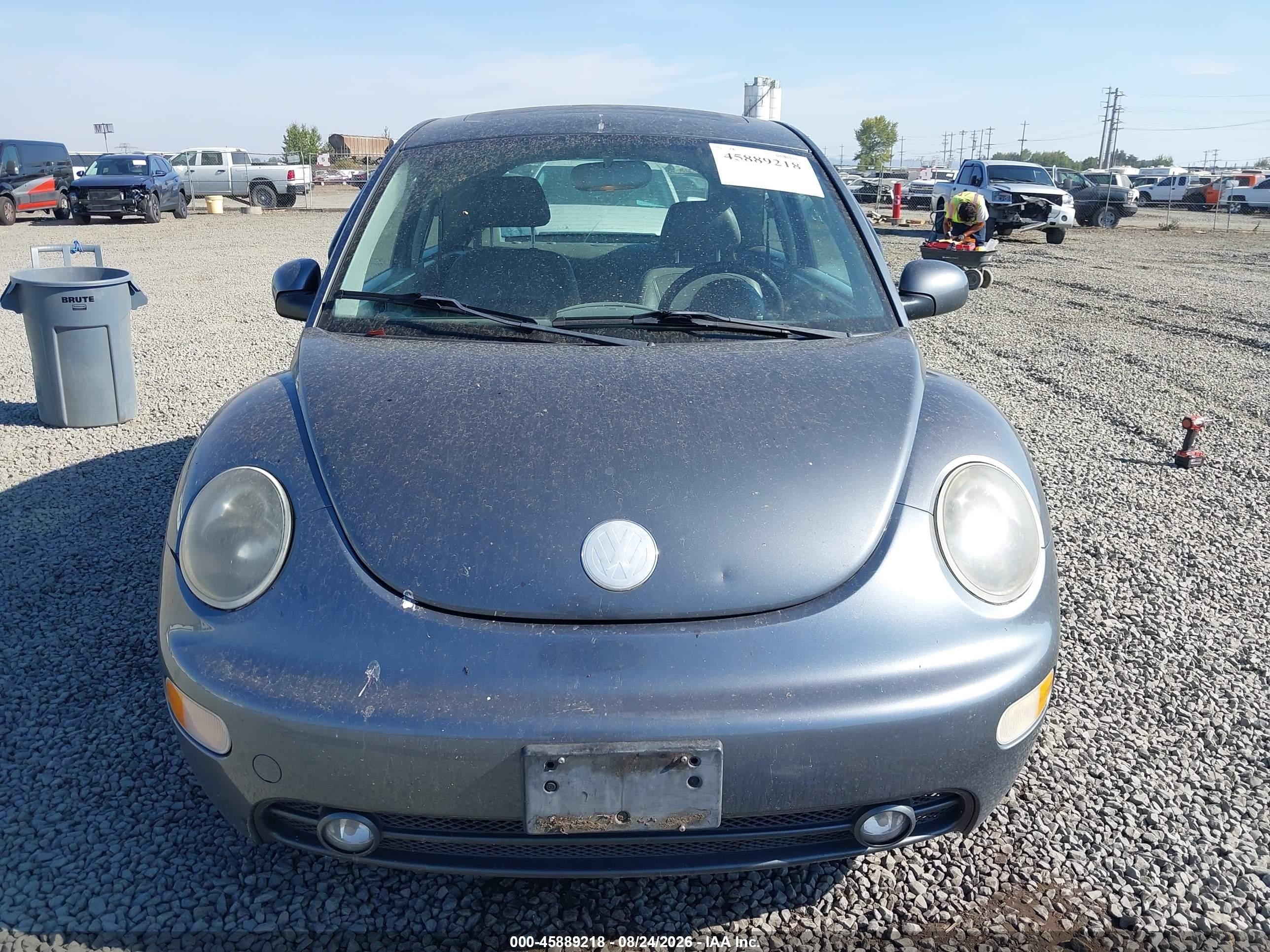 2002 Volkswagen New Beetle Gls Gray vin: 3VWCB21C62M445920