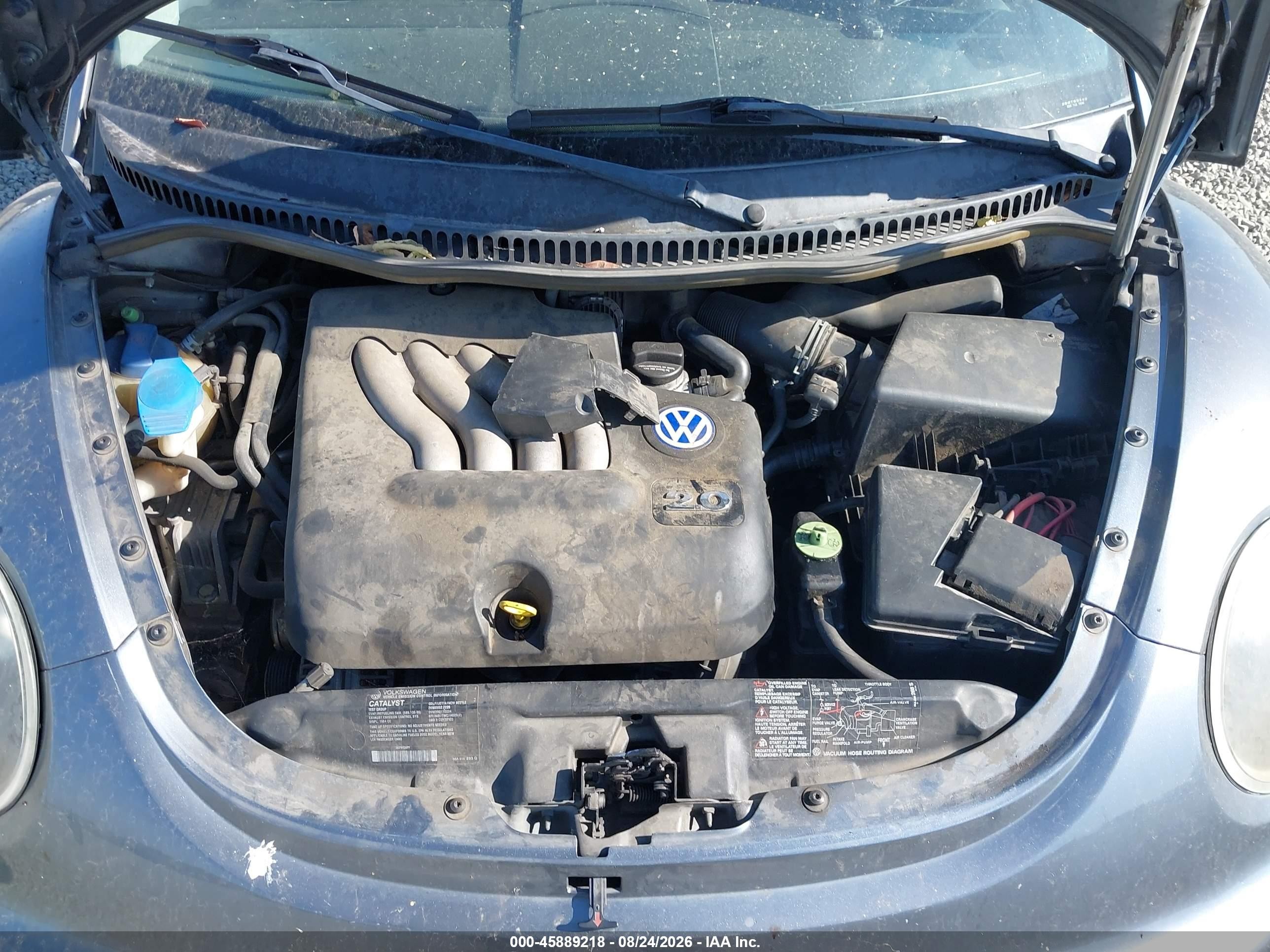 2002 Volkswagen New Beetle Gls Gray vin: 3VWCB21C62M445920