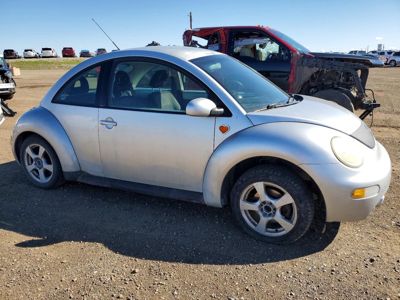 2001 Volkswagen New Beetle Gls Silver vin: 3VWCB21C81M450423