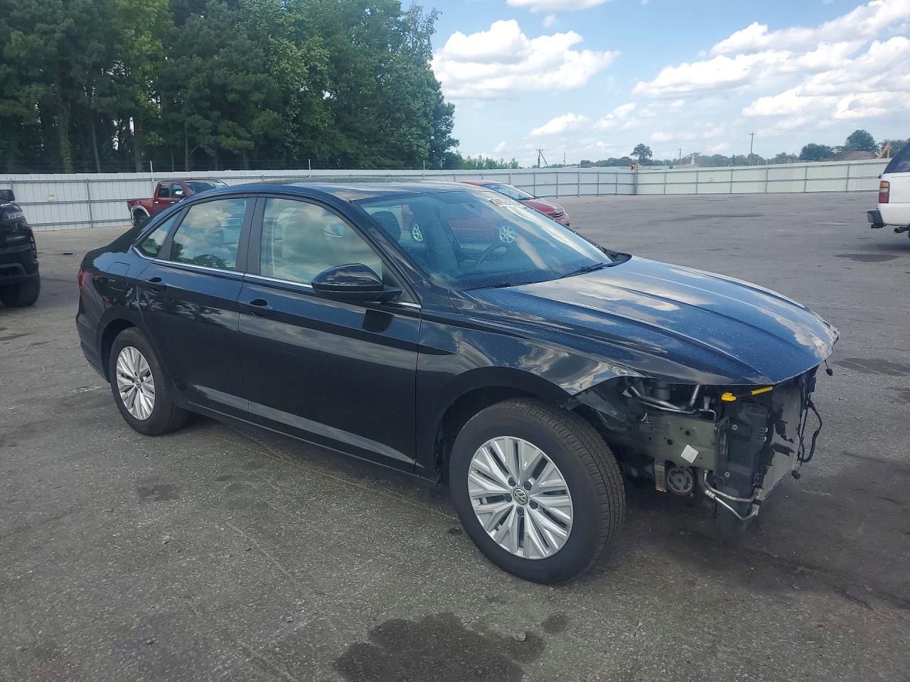 2019 Volkswagen Jetta S Черный vin: 3VWCB7BU2KM256878