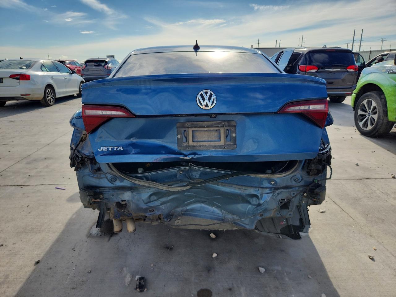 2020 Volkswagen Jetta S Синий vin: 3VWCB7BU6LM076952