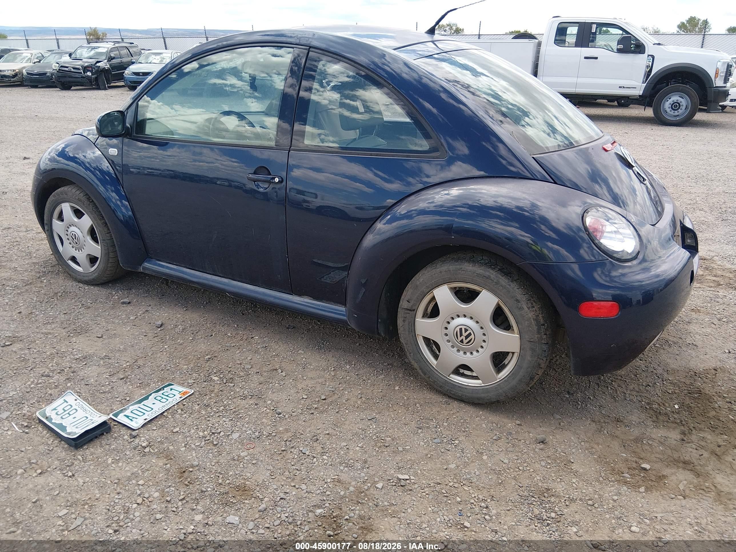 2001 Volkswagen New Beetle Gls 1.8l Turbo Blue vin: 3VWCC21C01M403321