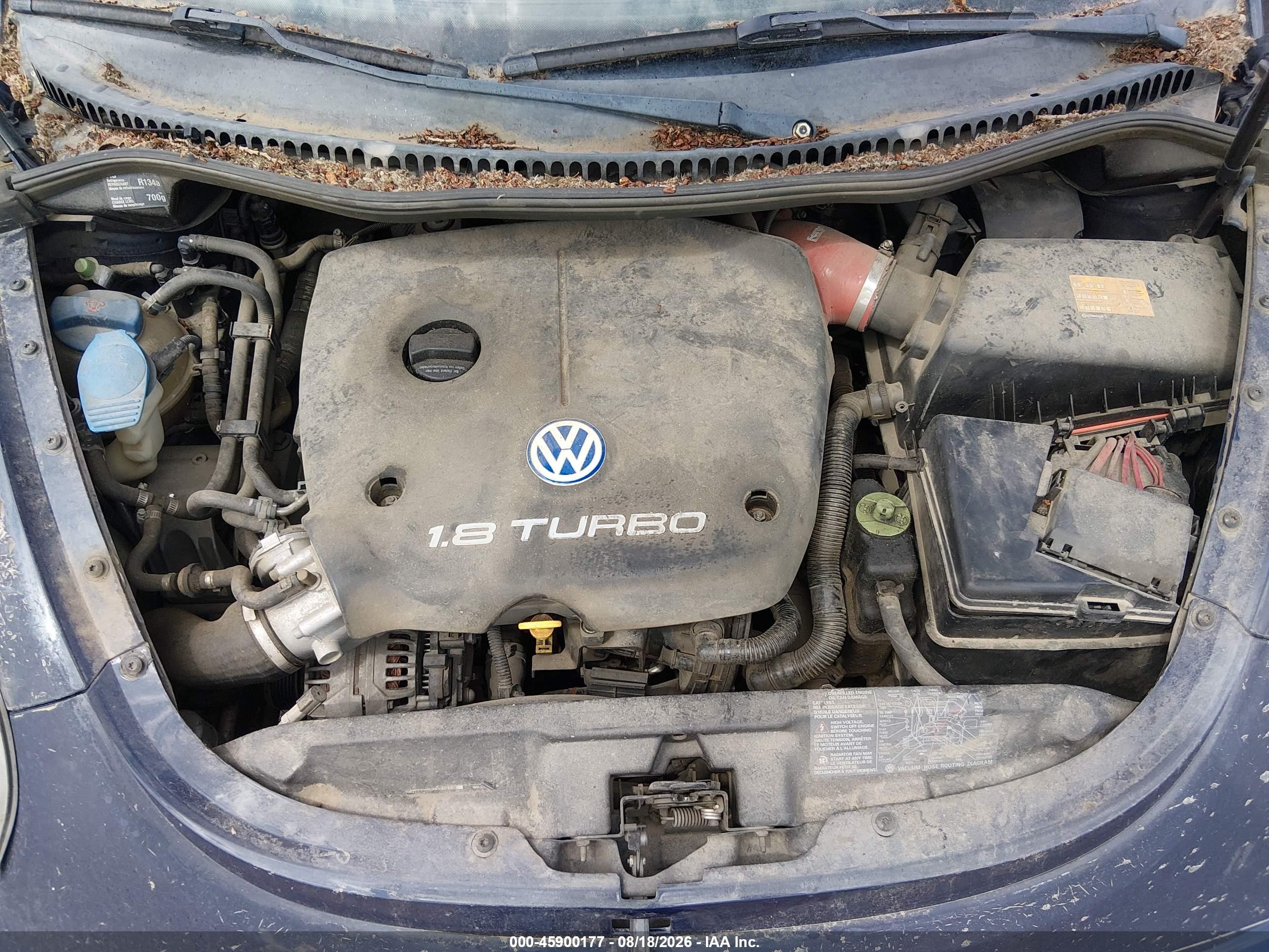 2001 Volkswagen New Beetle Gls 1.8l Turbo Blue vin: 3VWCC21C01M403321