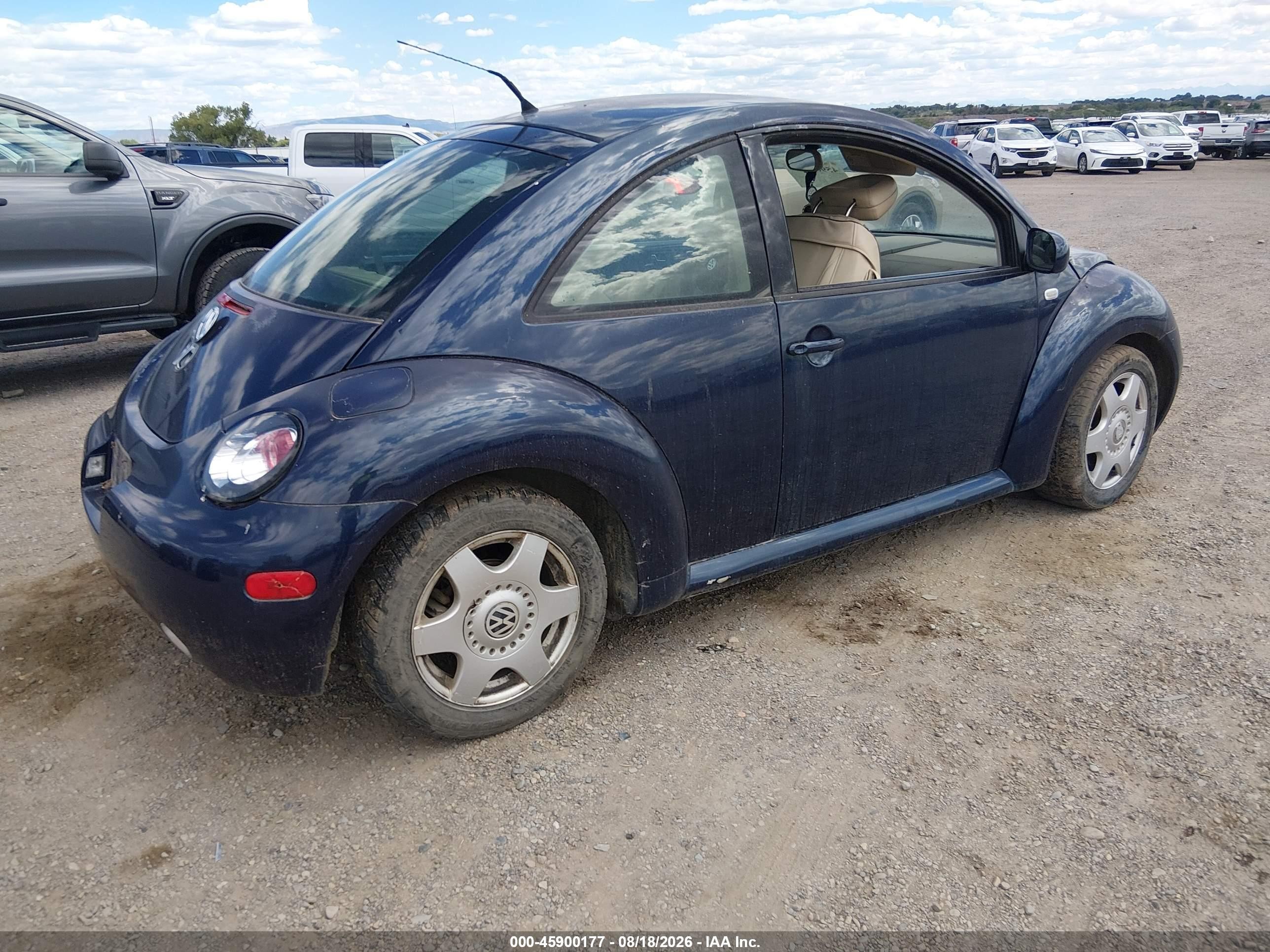 2001 Volkswagen New Beetle Gls 1.8l Turbo Blue vin: 3VWCC21C01M403321