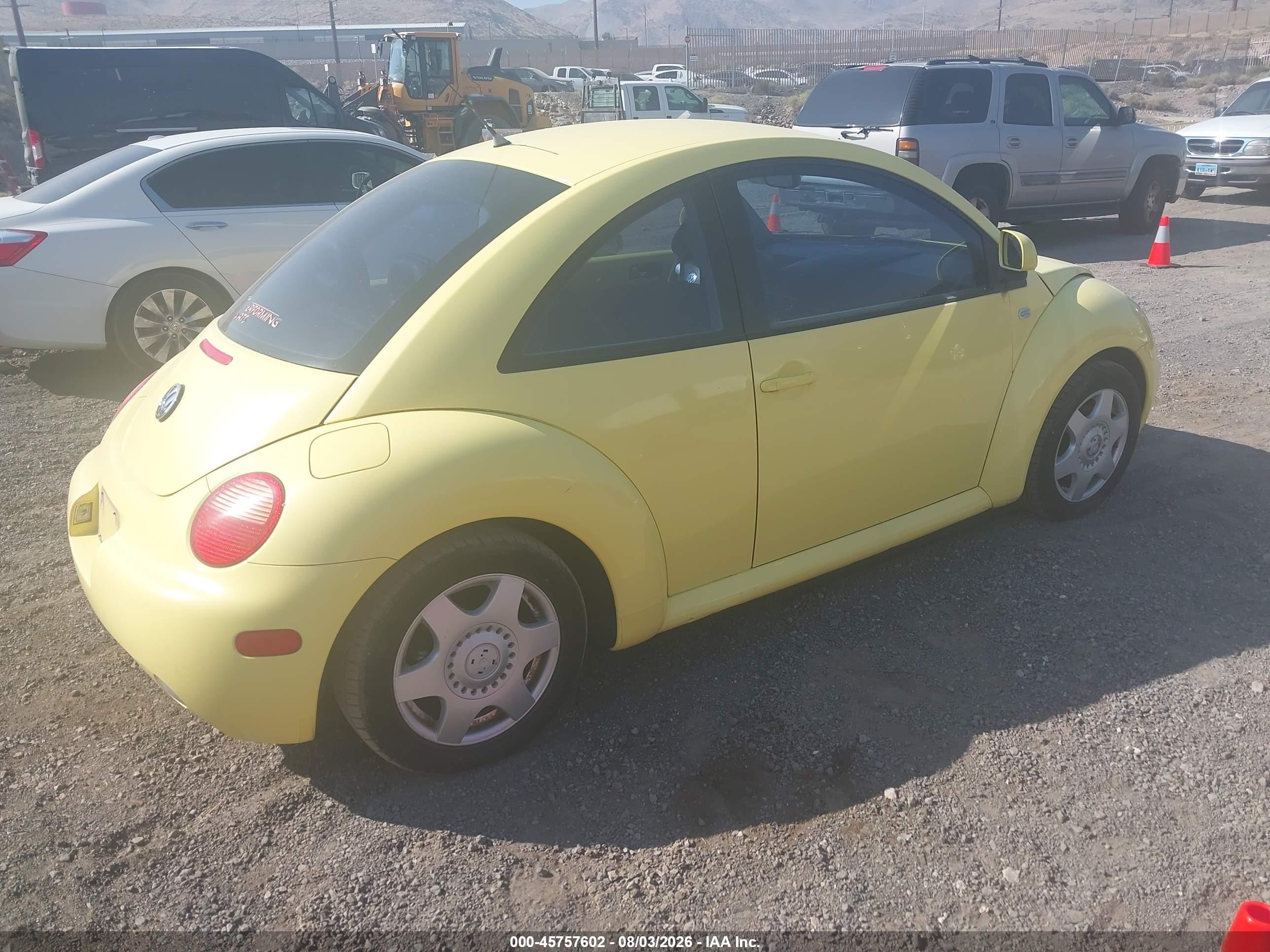 1999 Volkswagen New Beetle Gls Yellow vin: 3VWCC21C0XM456898