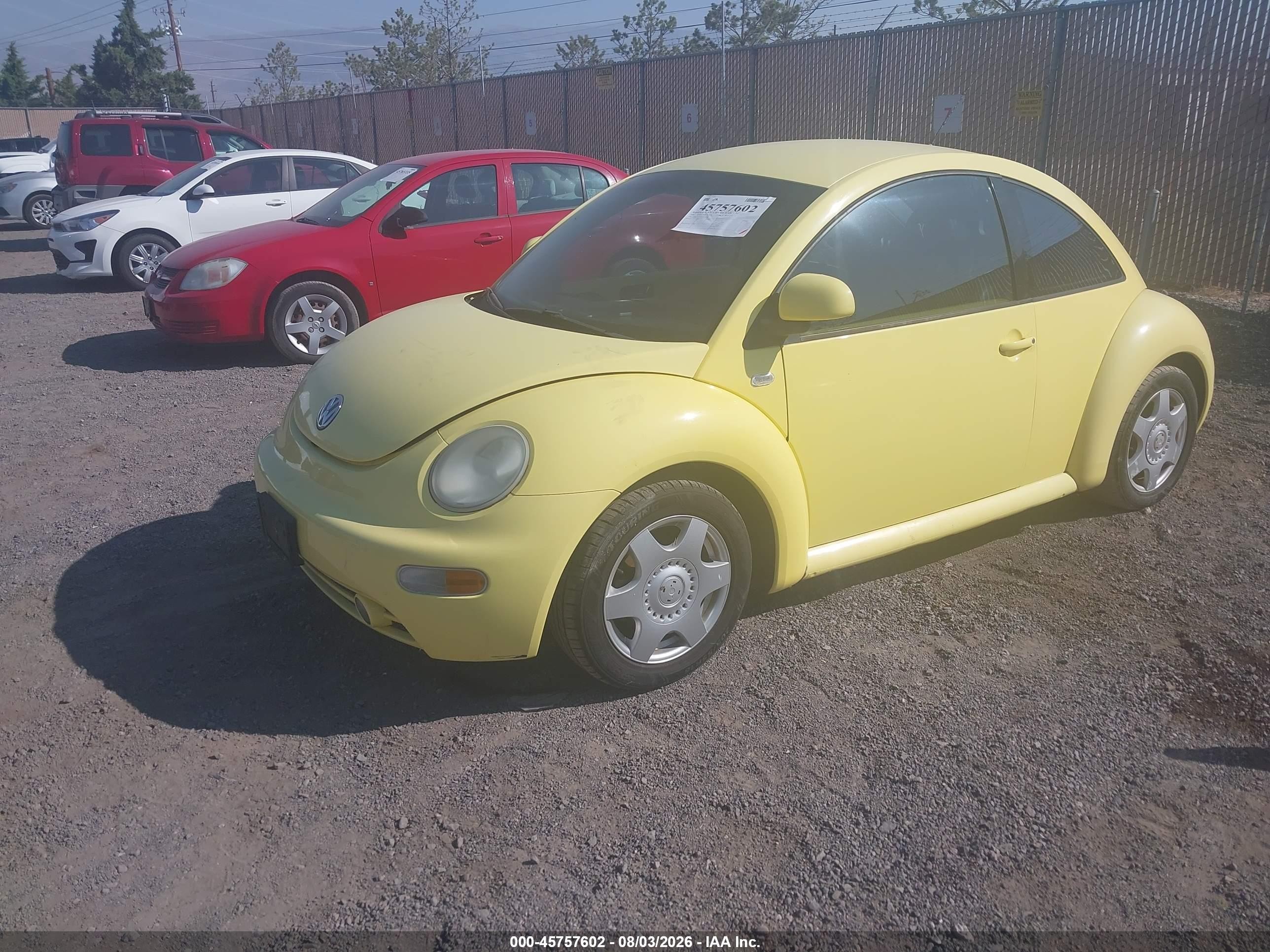 1999 Volkswagen New Beetle Gls Yellow vin: 3VWCC21C0XM456898