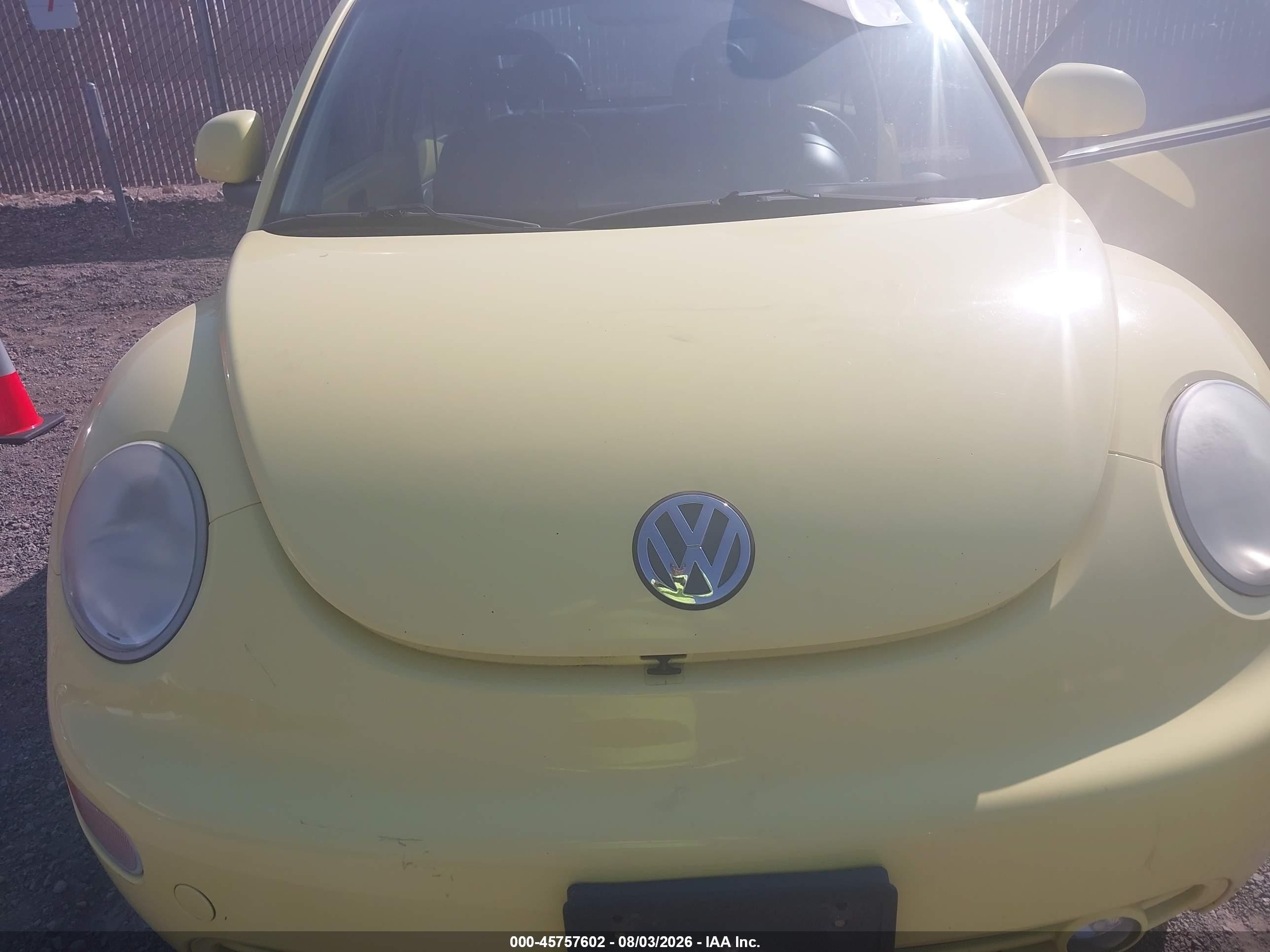1999 Volkswagen New Beetle Gls Yellow vin: 3VWCC21C0XM456898