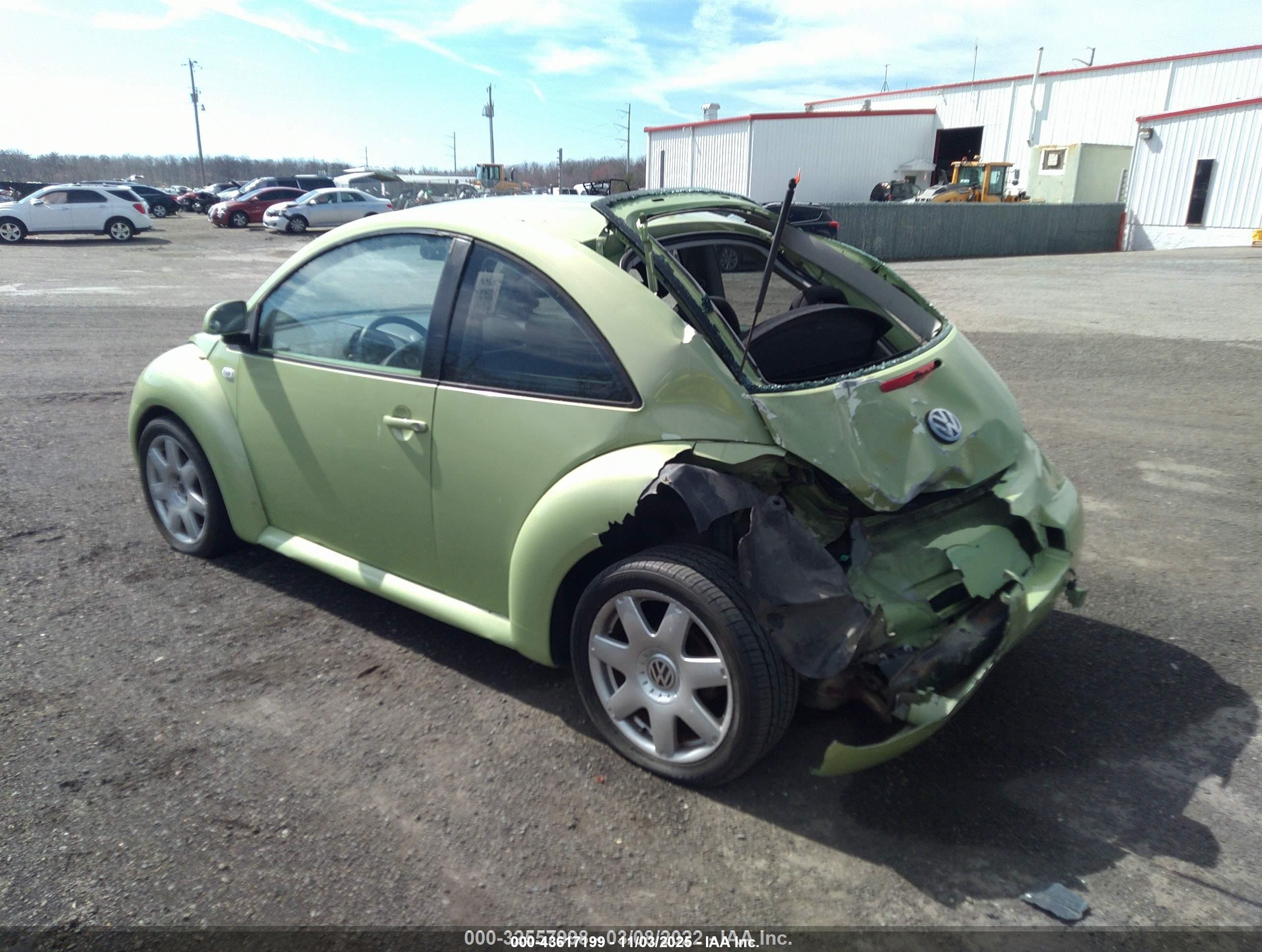 1999 Volkswagen New Beetle Gls Green vin: 3VWCC21C2XM410599