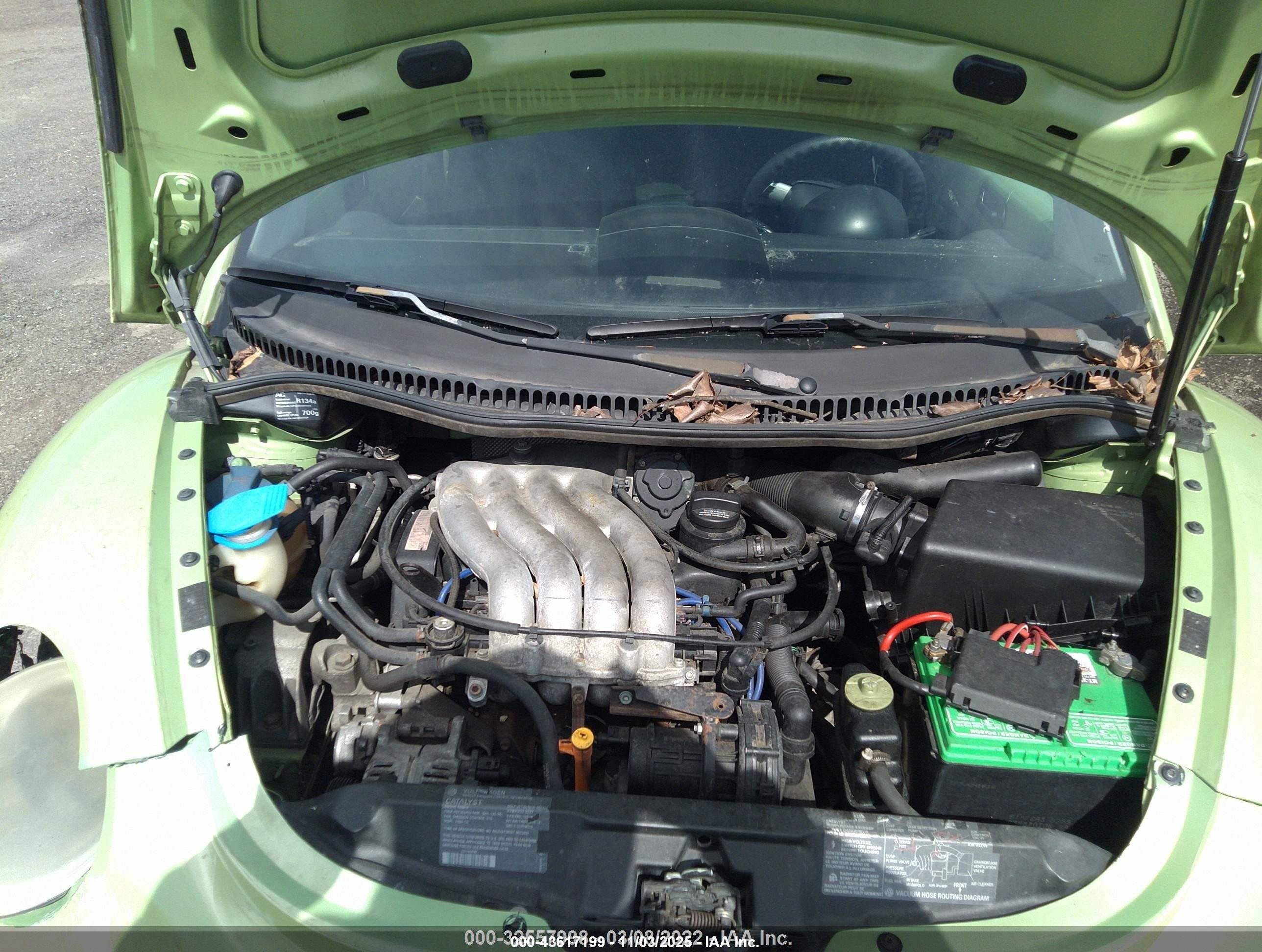 1999 Volkswagen New Beetle Gls Green vin: 3VWCC21C2XM410599