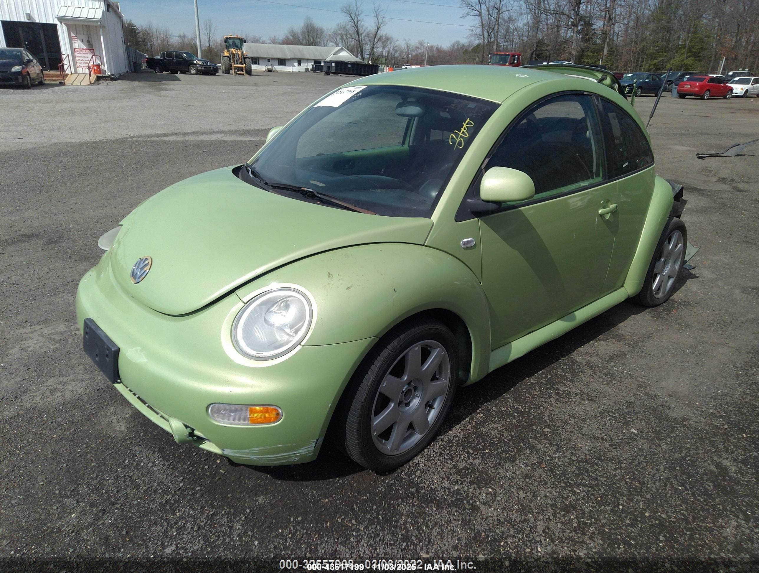1999 Volkswagen New Beetle Gls Green vin: 3VWCC21C2XM410599