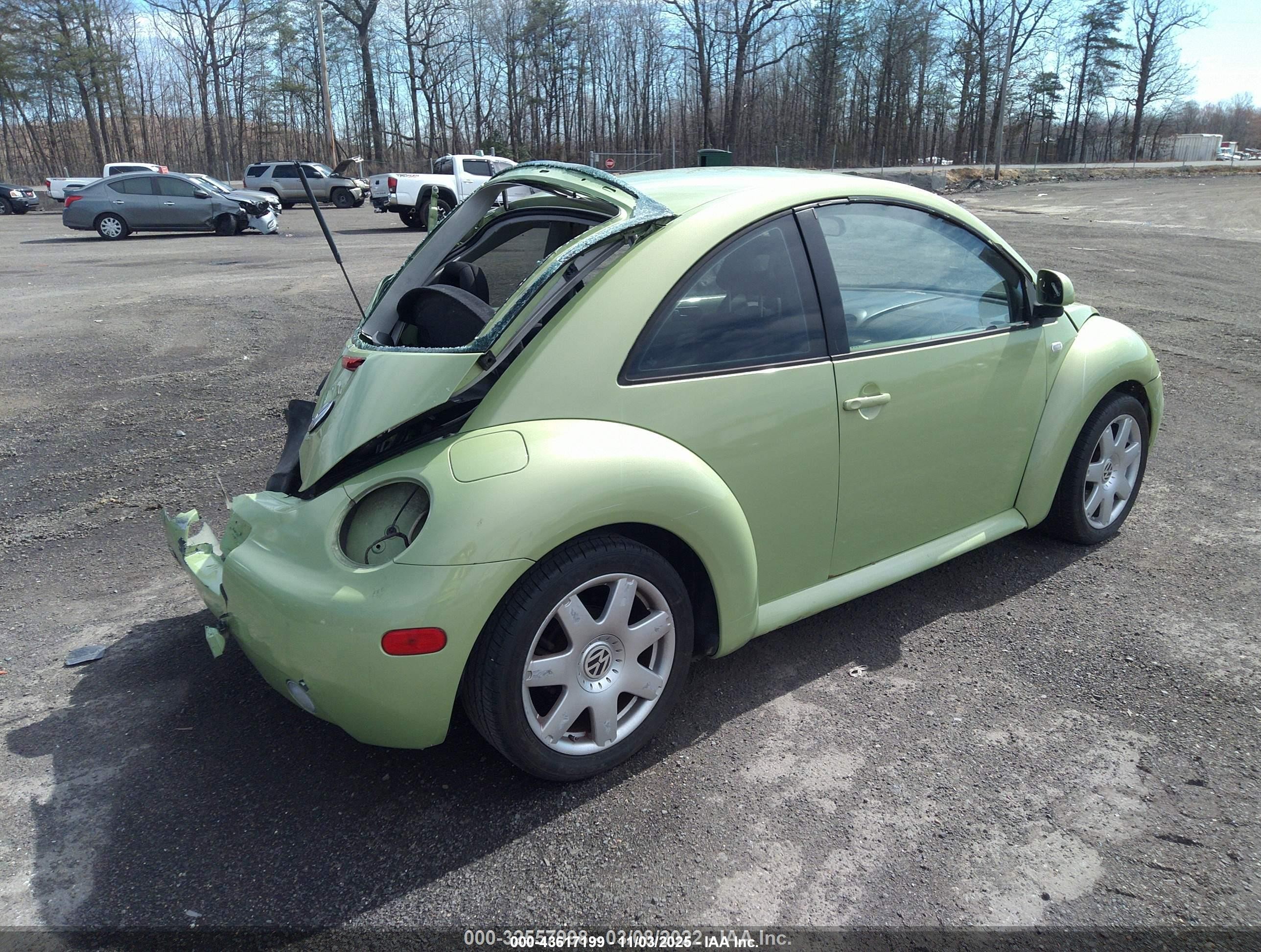 1999 Volkswagen New Beetle Gls Green vin: 3VWCC21C2XM410599