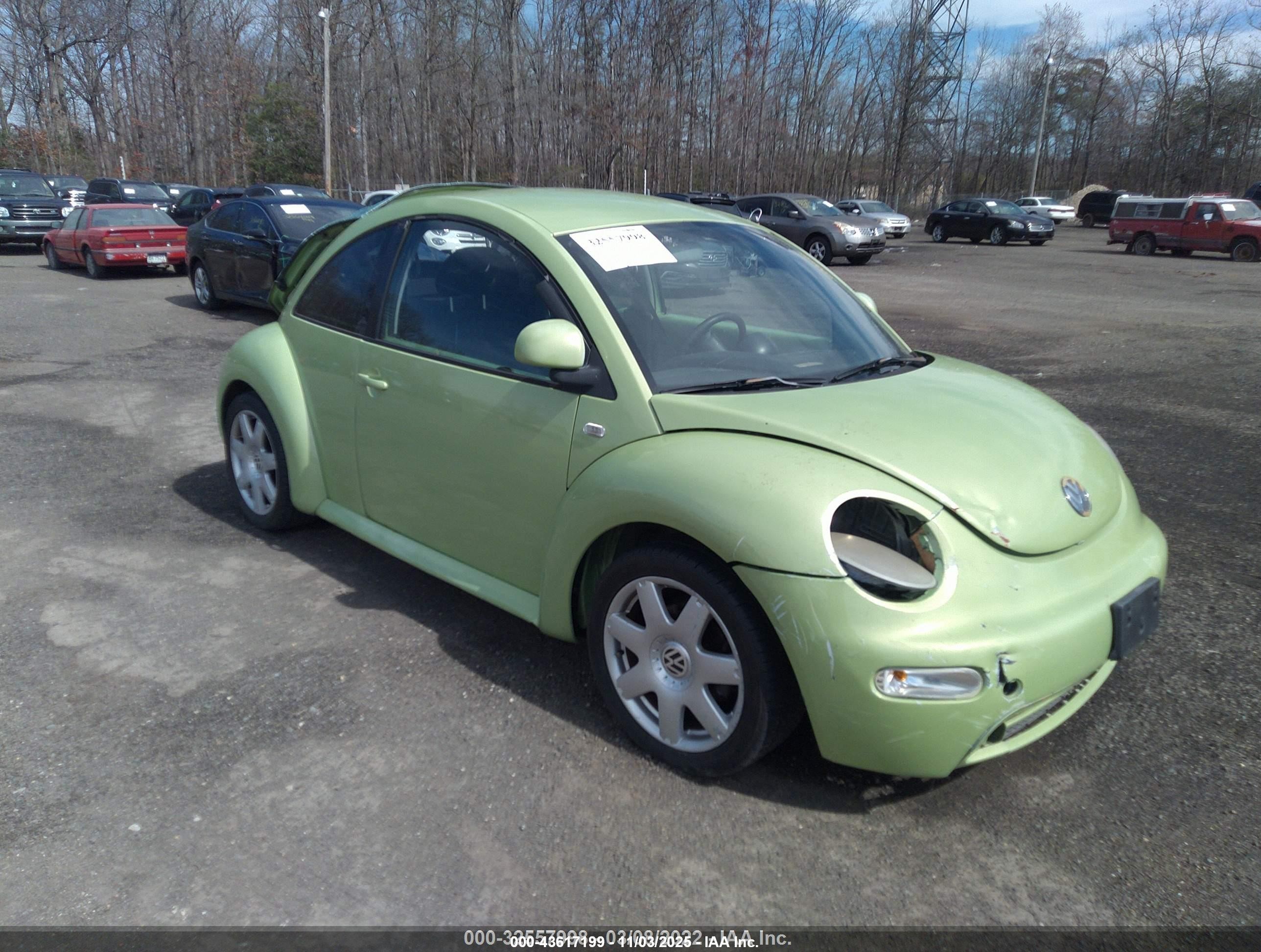1999 Volkswagen New Beetle Gls Green vin: 3VWCC21C2XM410599