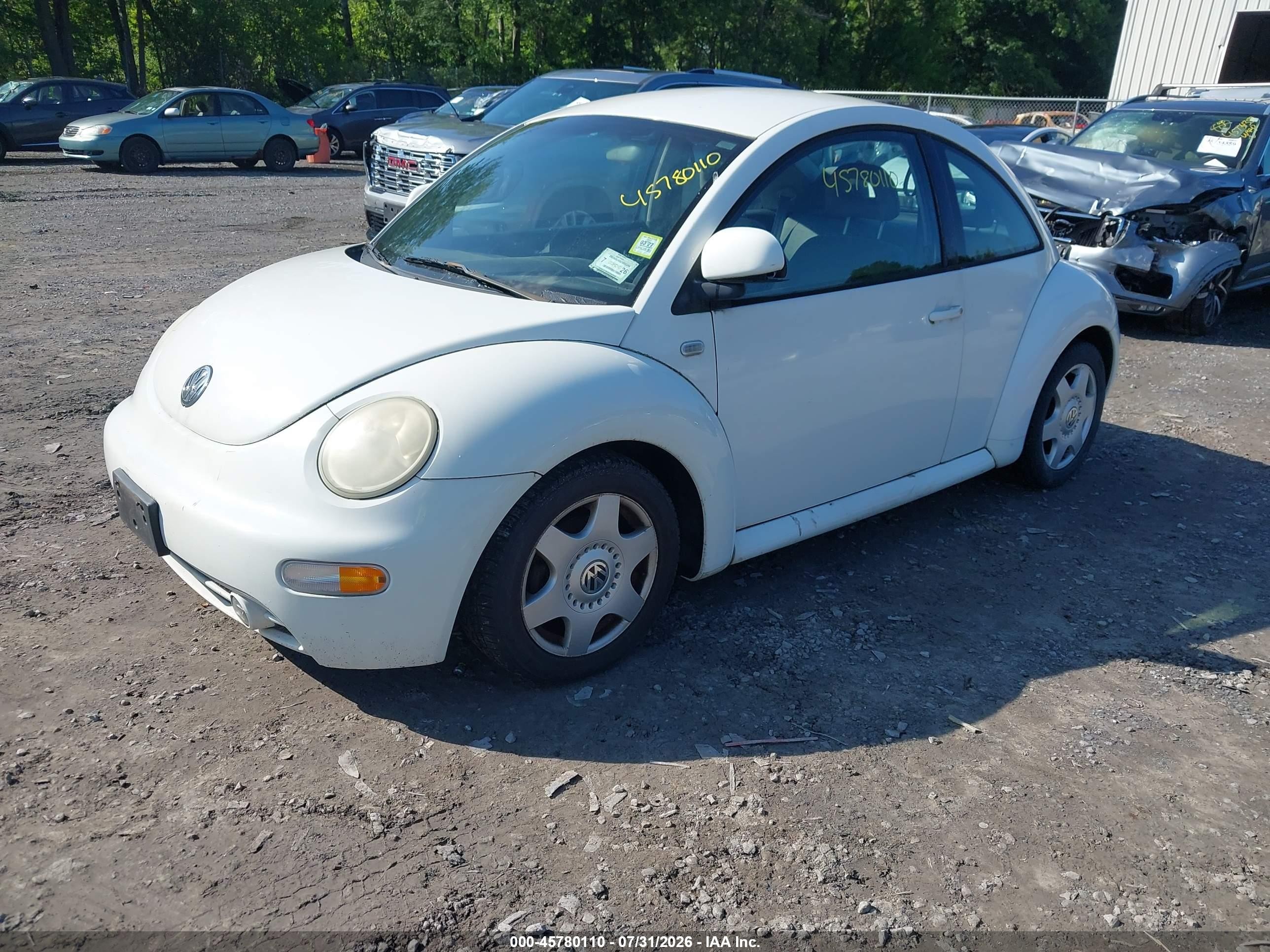 1999 Volkswagen New Beetle Gls White vin: 3VWCC21C4XM407851