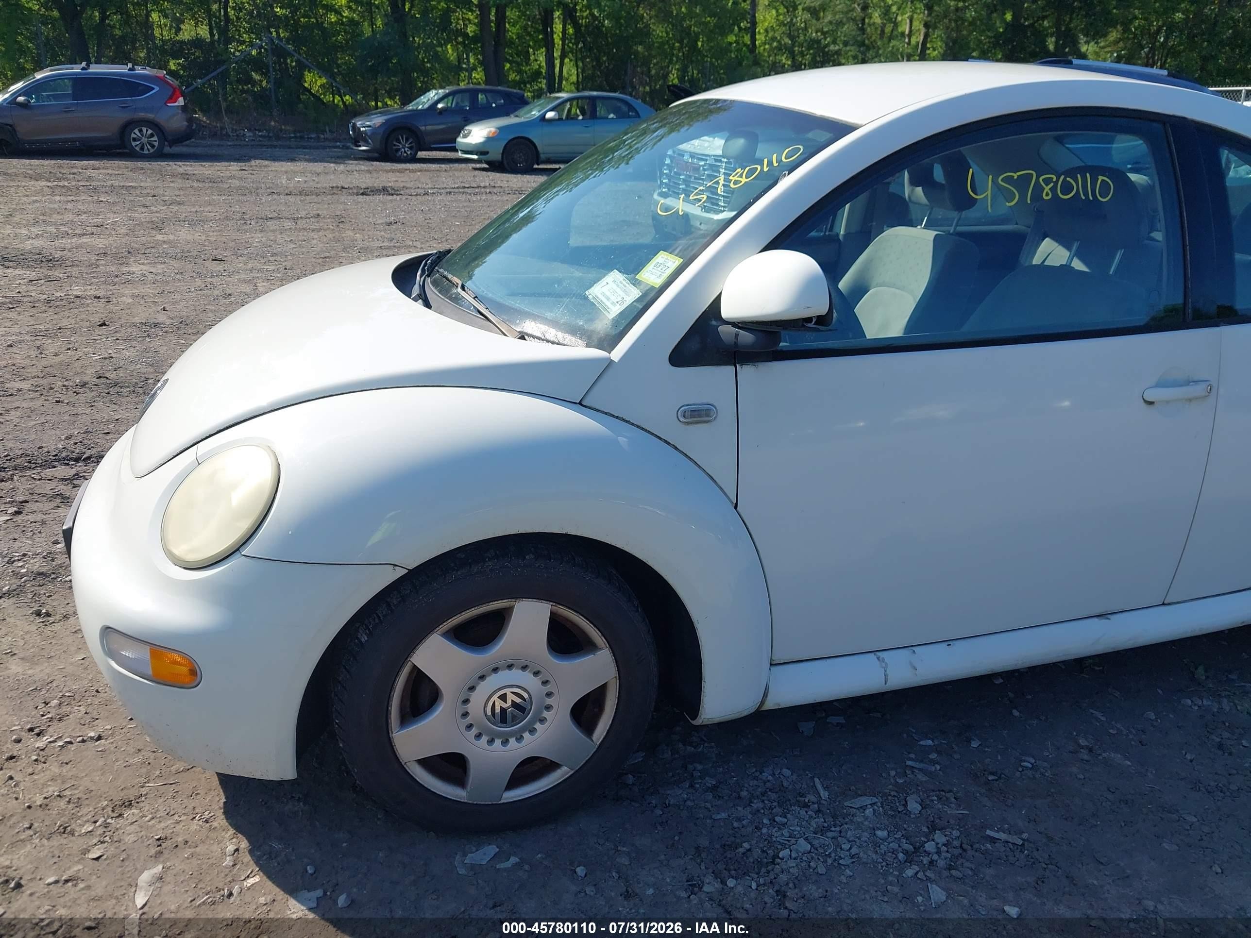 1999 Volkswagen New Beetle Gls White vin: 3VWCC21C4XM407851