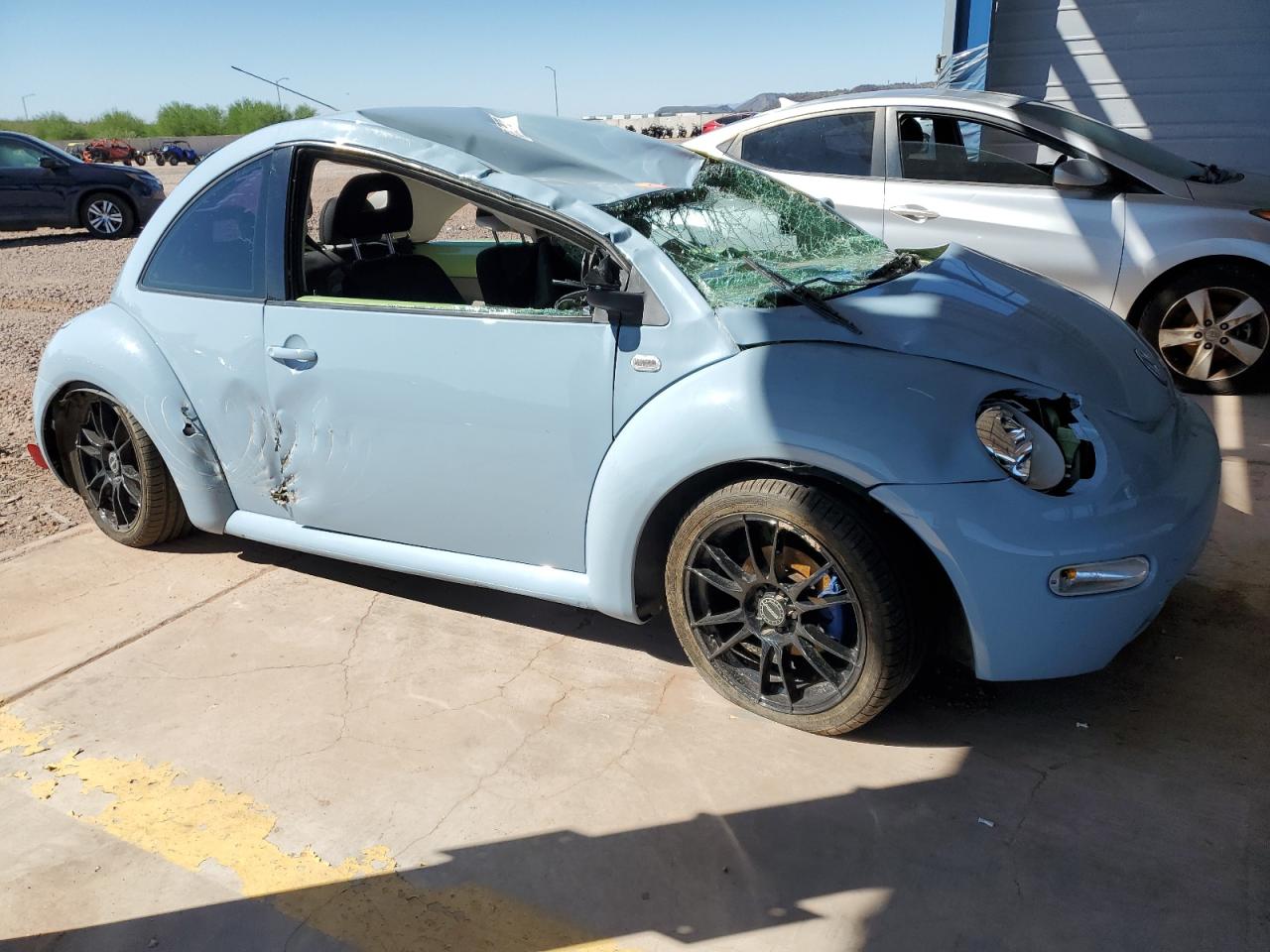 1999 Volkswagen New Beetle Gls Blue vin: 3VWCC21C4XM415514