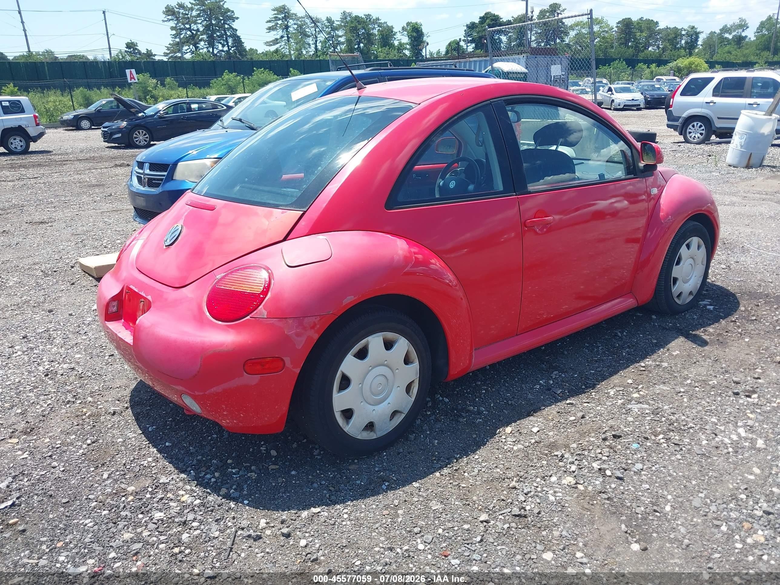 1999 Volkswagen New Beetle Gls Red vin: 3VWCC21C5XM418955