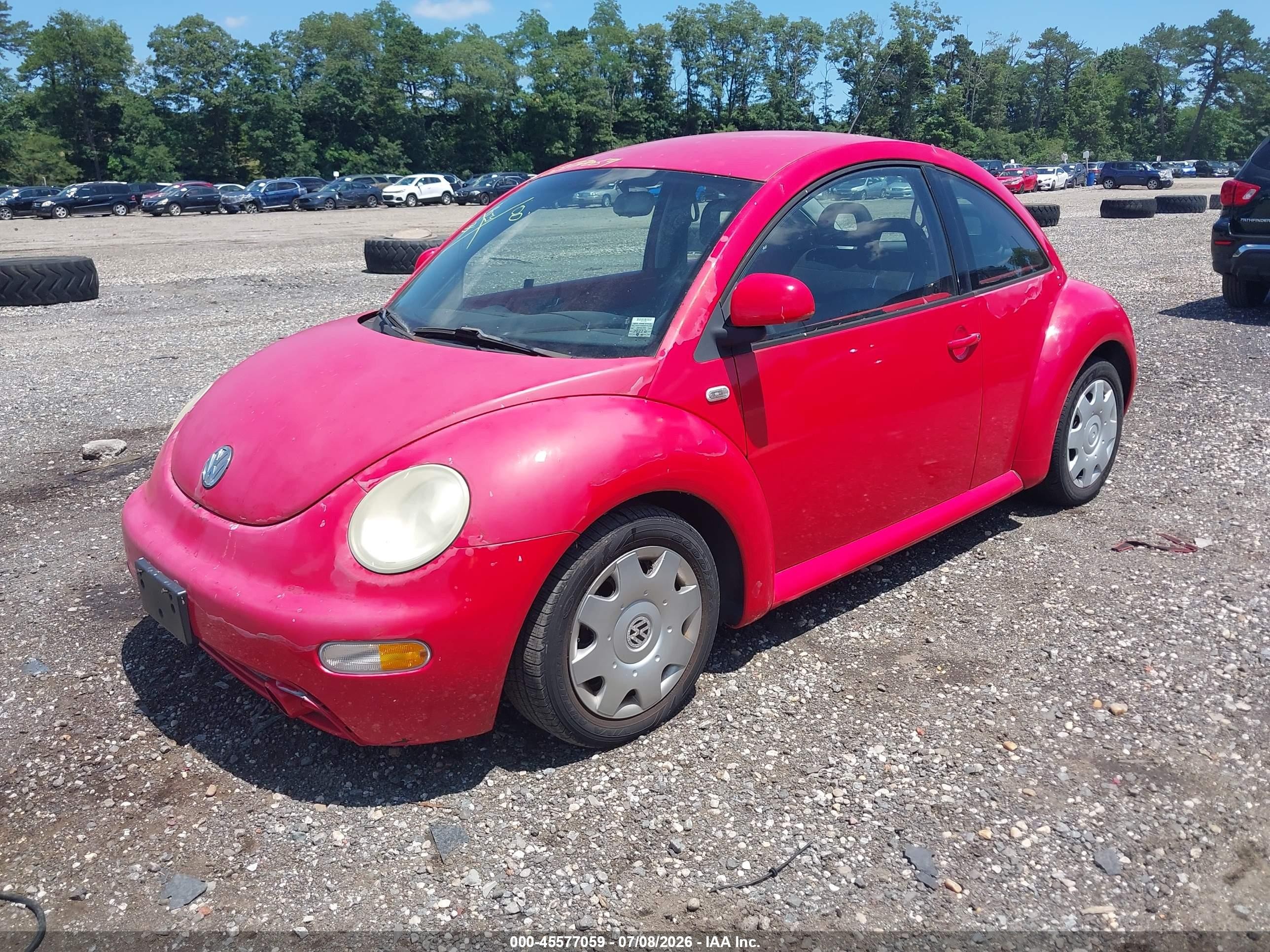 1999 Volkswagen New Beetle Gls Red vin: 3VWCC21C5XM418955