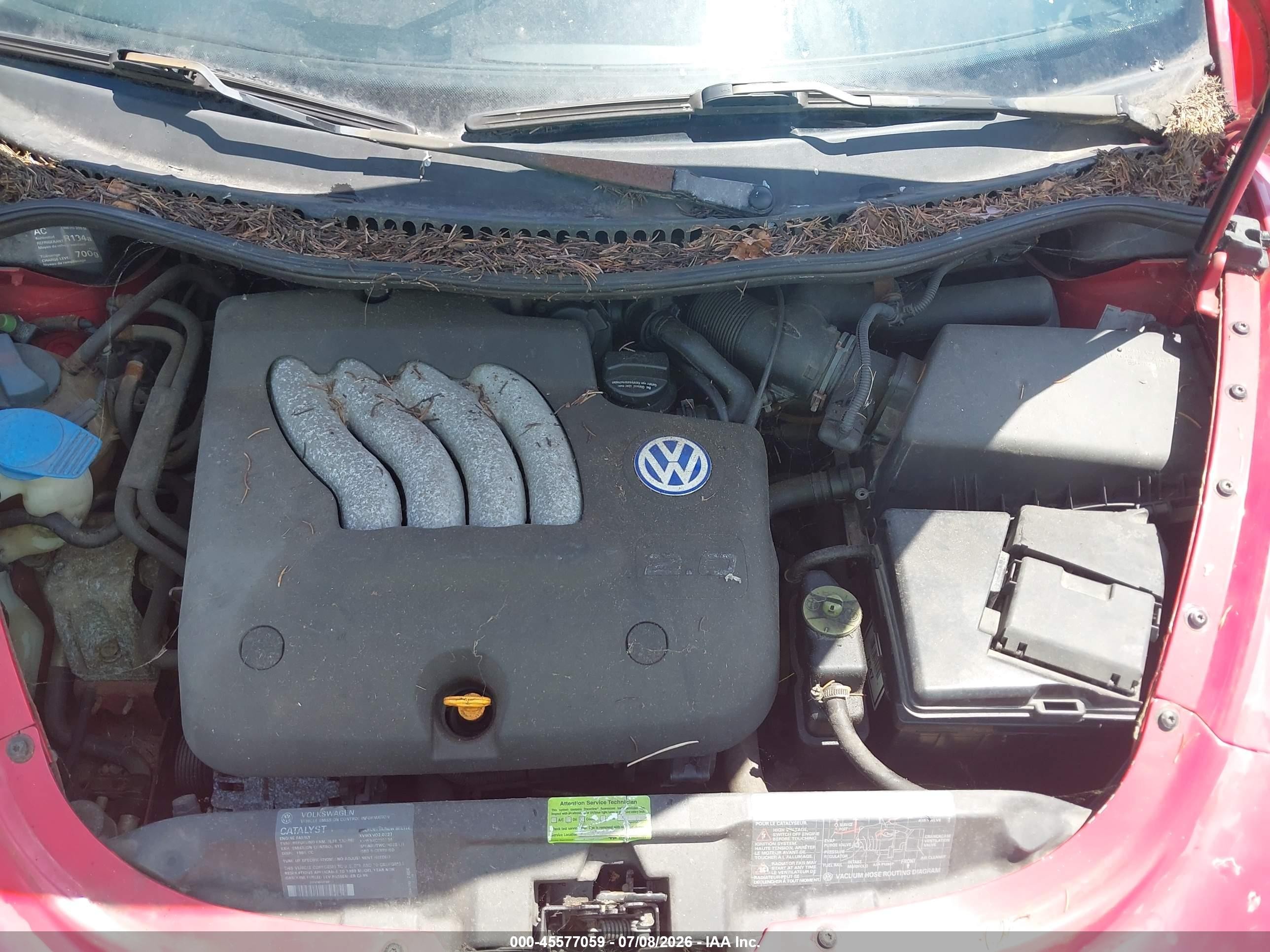 1999 Volkswagen New Beetle Gls Red vin: 3VWCC21C5XM418955