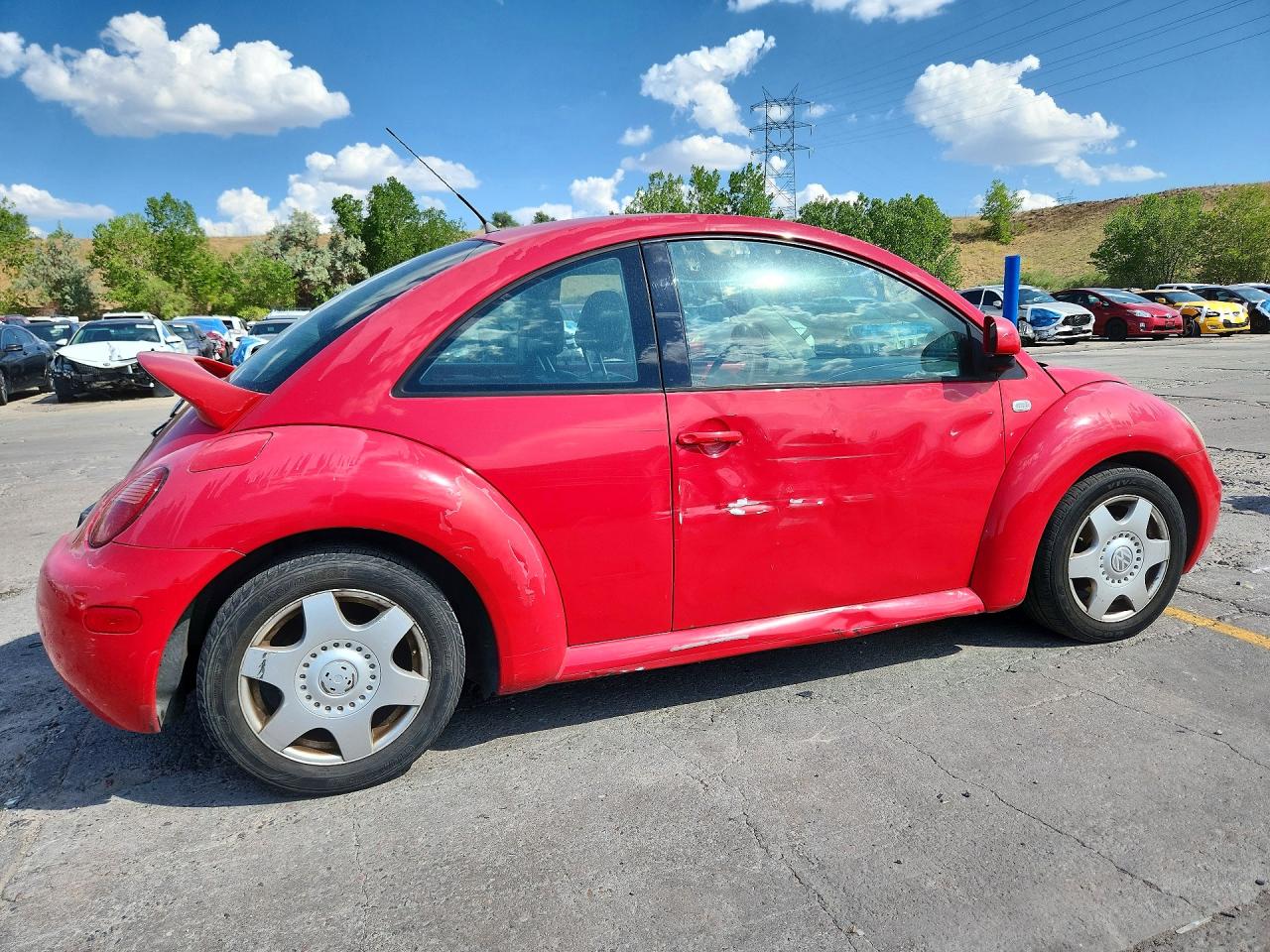 1999 Volkswagen New Beetle Gls Red vin: 3VWCC21C5XM447808
