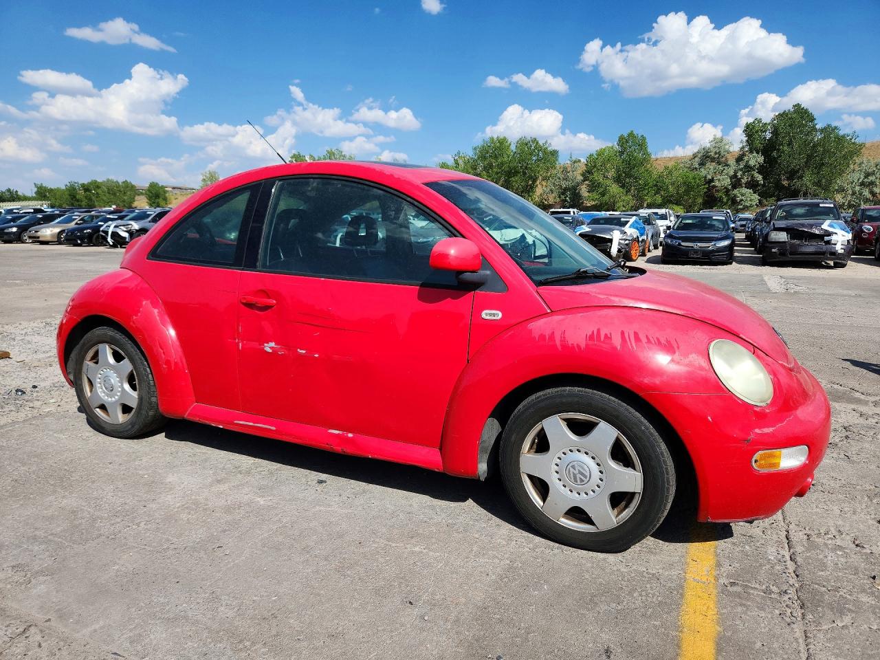 1999 Volkswagen New Beetle Gls Red vin: 3VWCC21C5XM447808