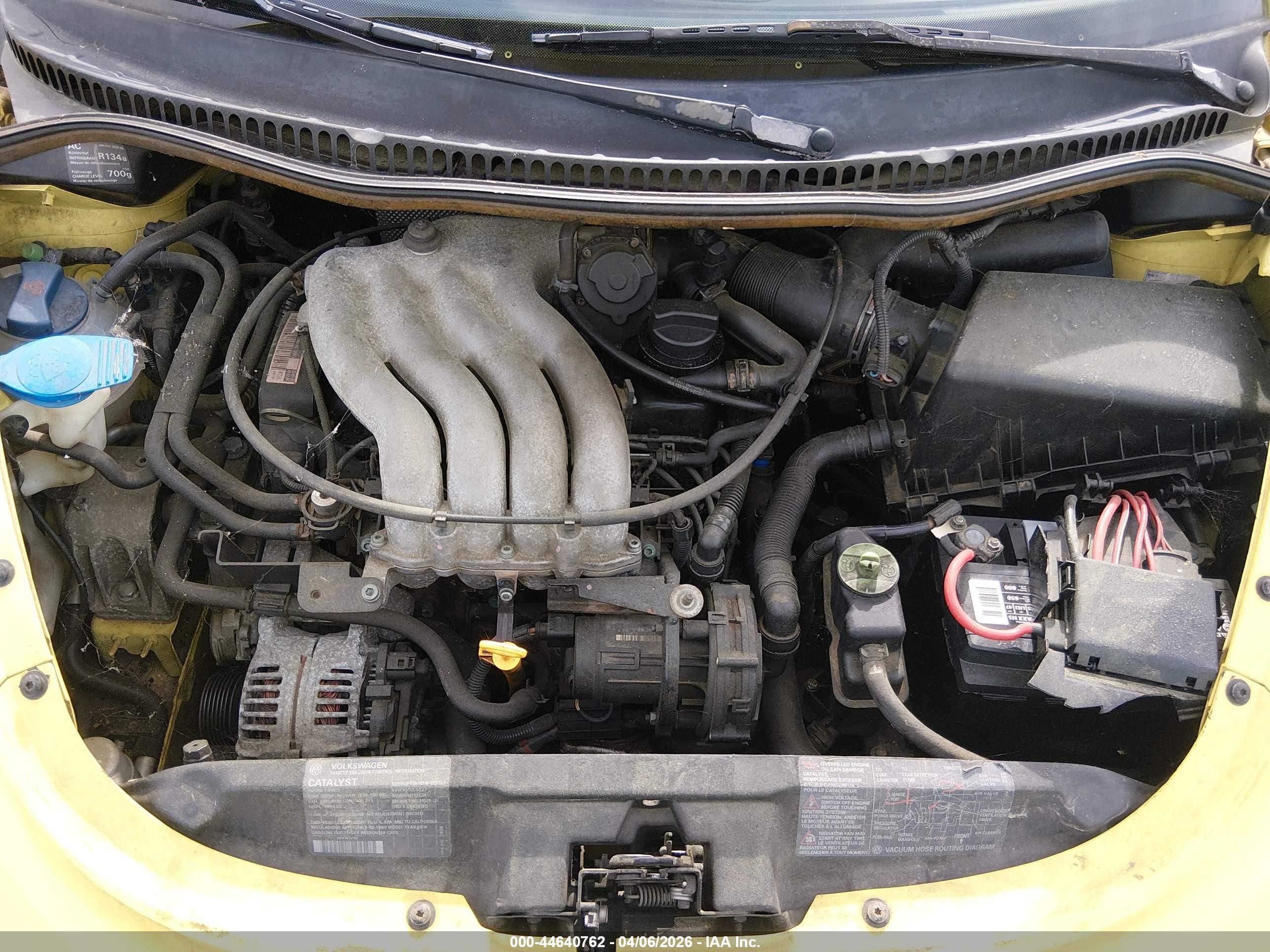 1999 Volkswagen New Beetle Gls Yellow vin: 3VWCC21C5XM455200