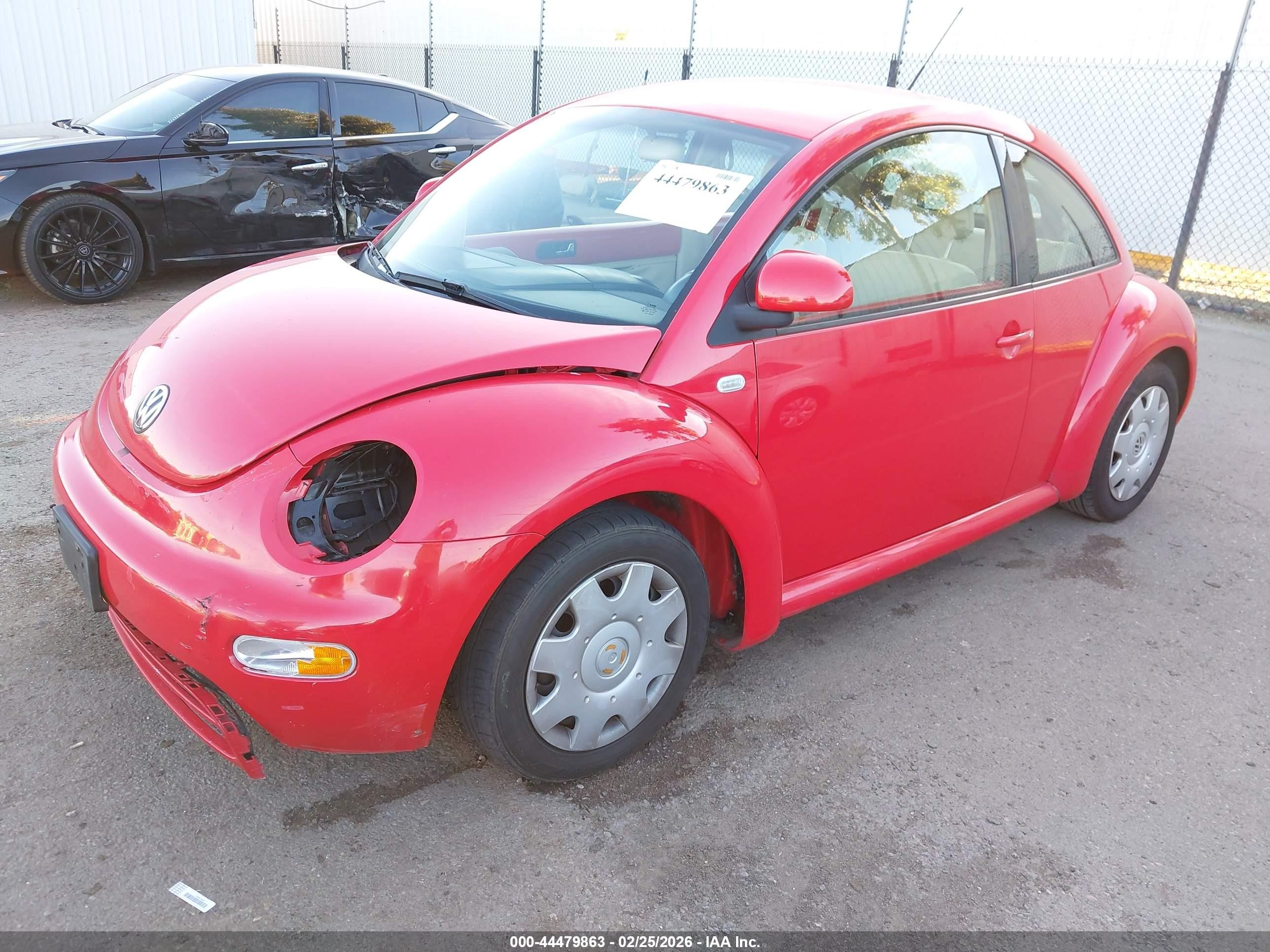 1999 Volkswagen New Beetle Gls Red vin: 3VWCC21C6XM438003