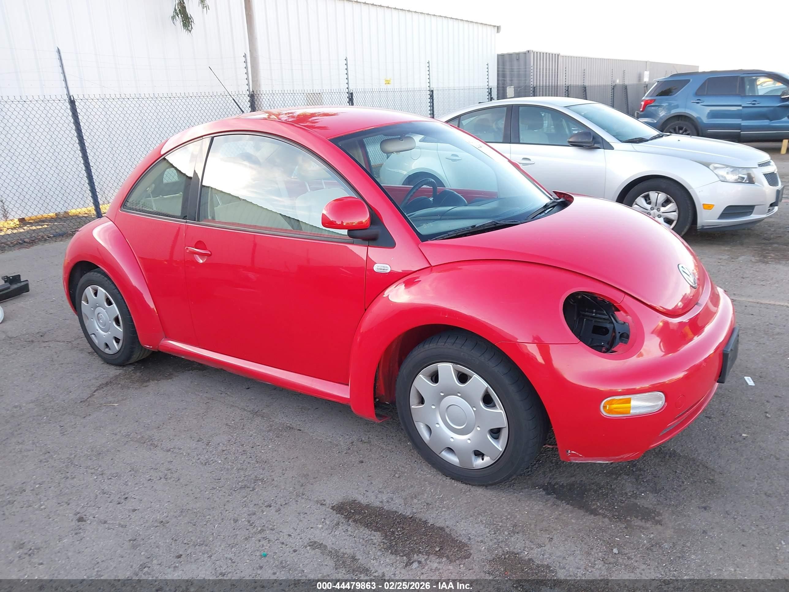 1999 Volkswagen New Beetle Gls Red vin: 3VWCC21C6XM438003