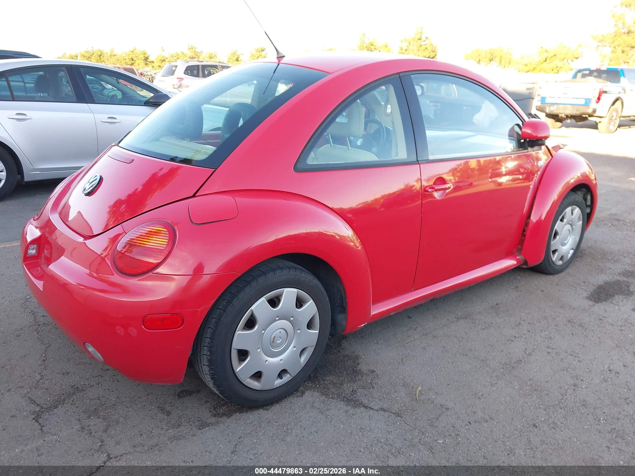 1999 Volkswagen New Beetle Gls Red vin: 3VWCC21C6XM438003