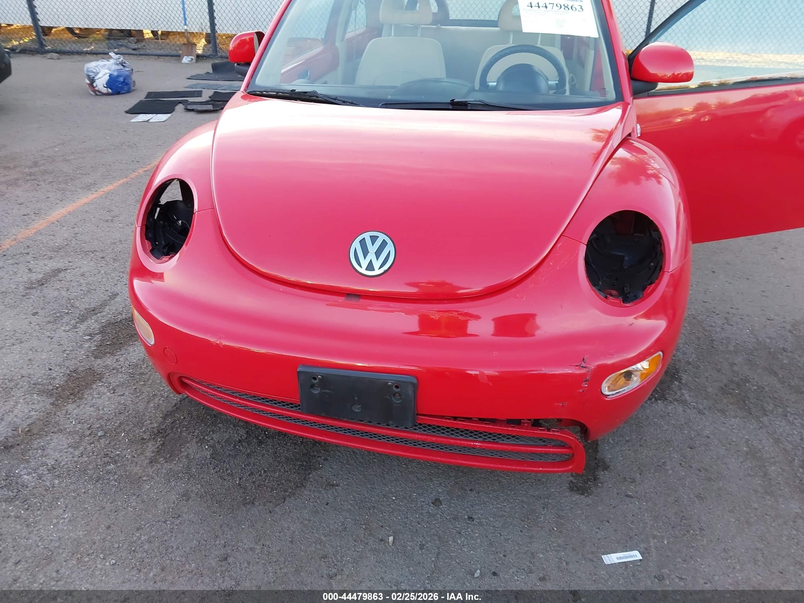 1999 Volkswagen New Beetle Gls Red vin: 3VWCC21C6XM438003