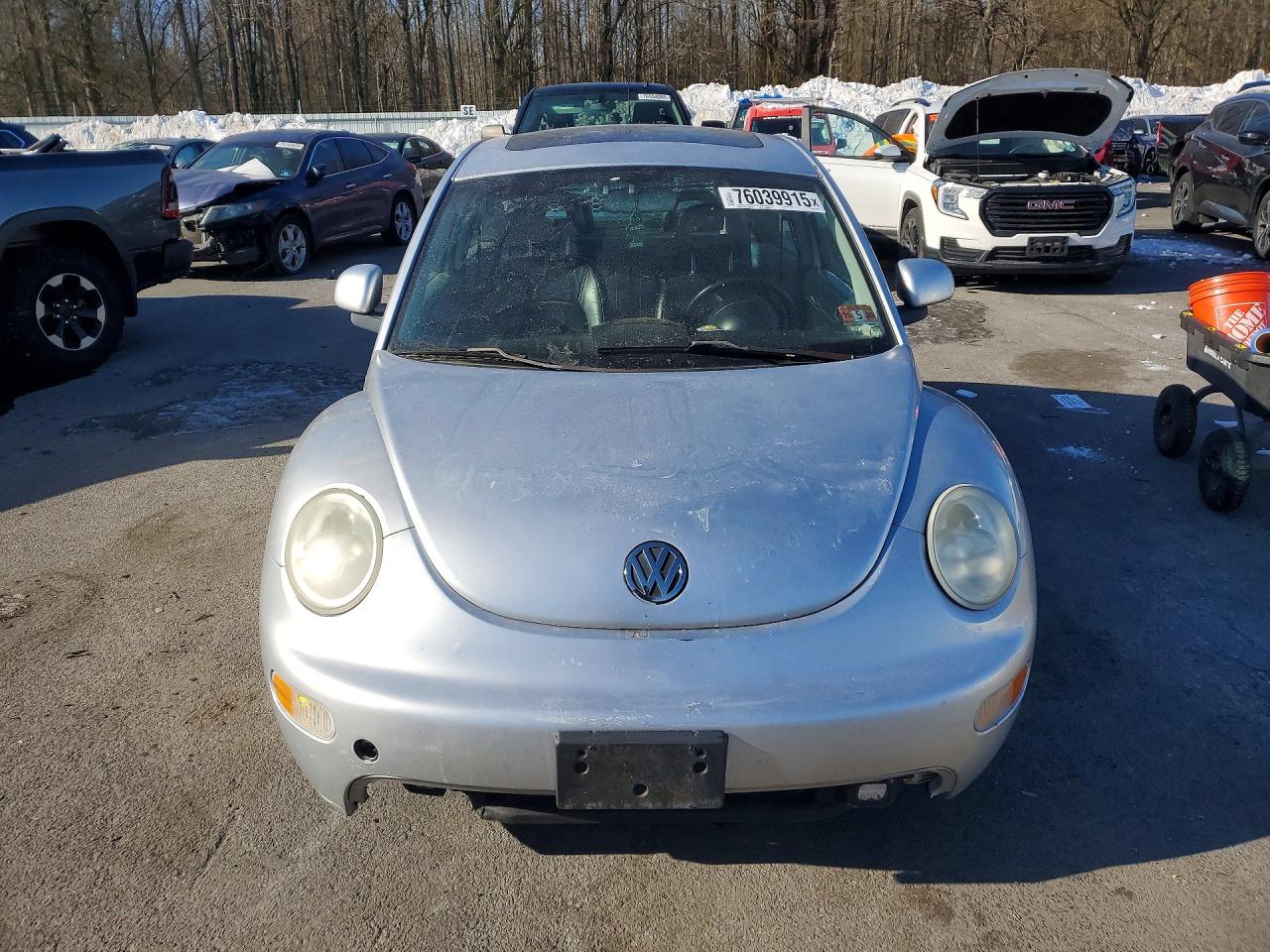 1999 Volkswagen New Beetle Gls Silver vin: 3VWCC21C6XM454931
