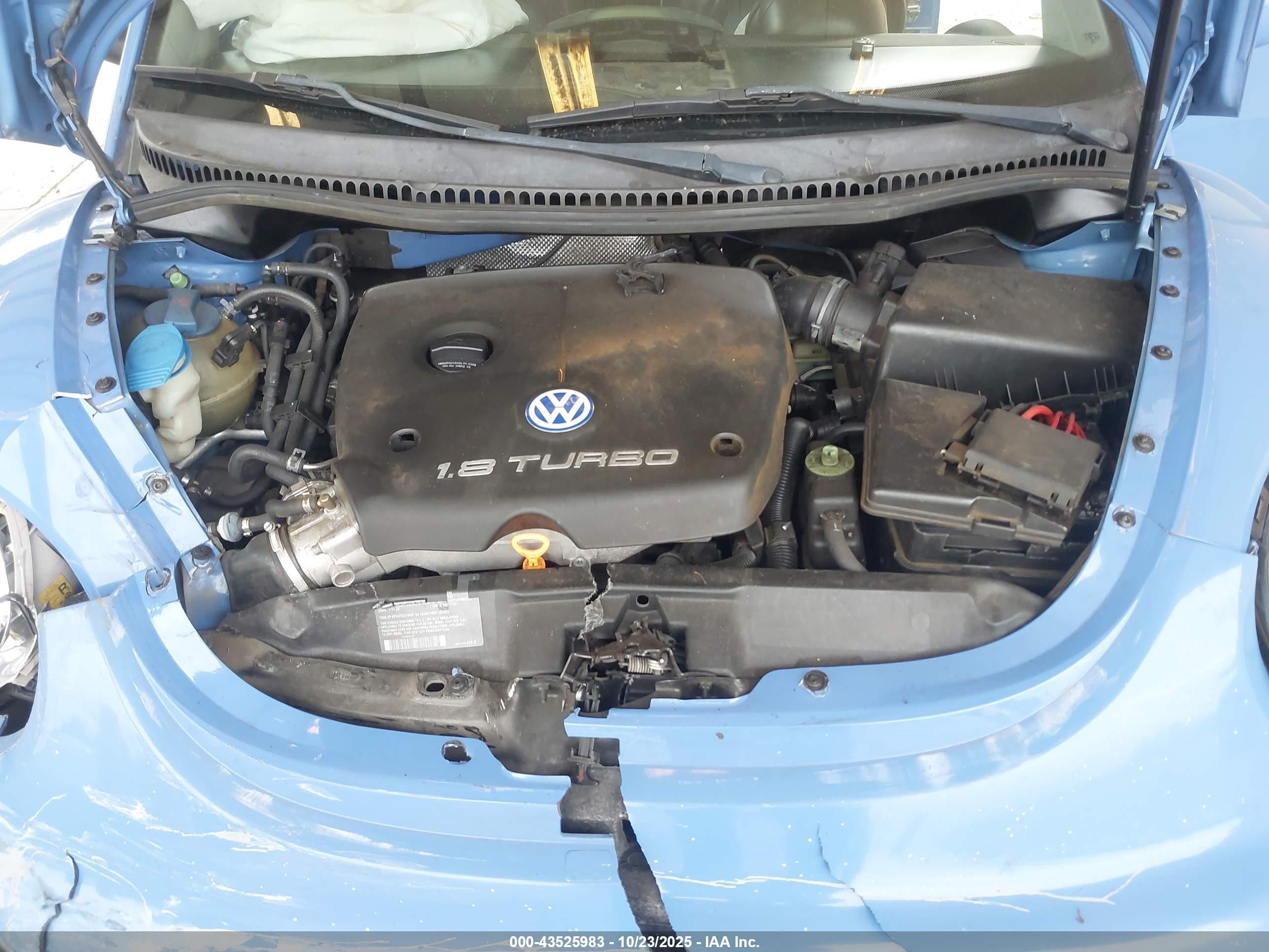 2001 Volkswagen New Beetle Gls 1.8l Turbo Blue vin: 3VWCC21C81M416849