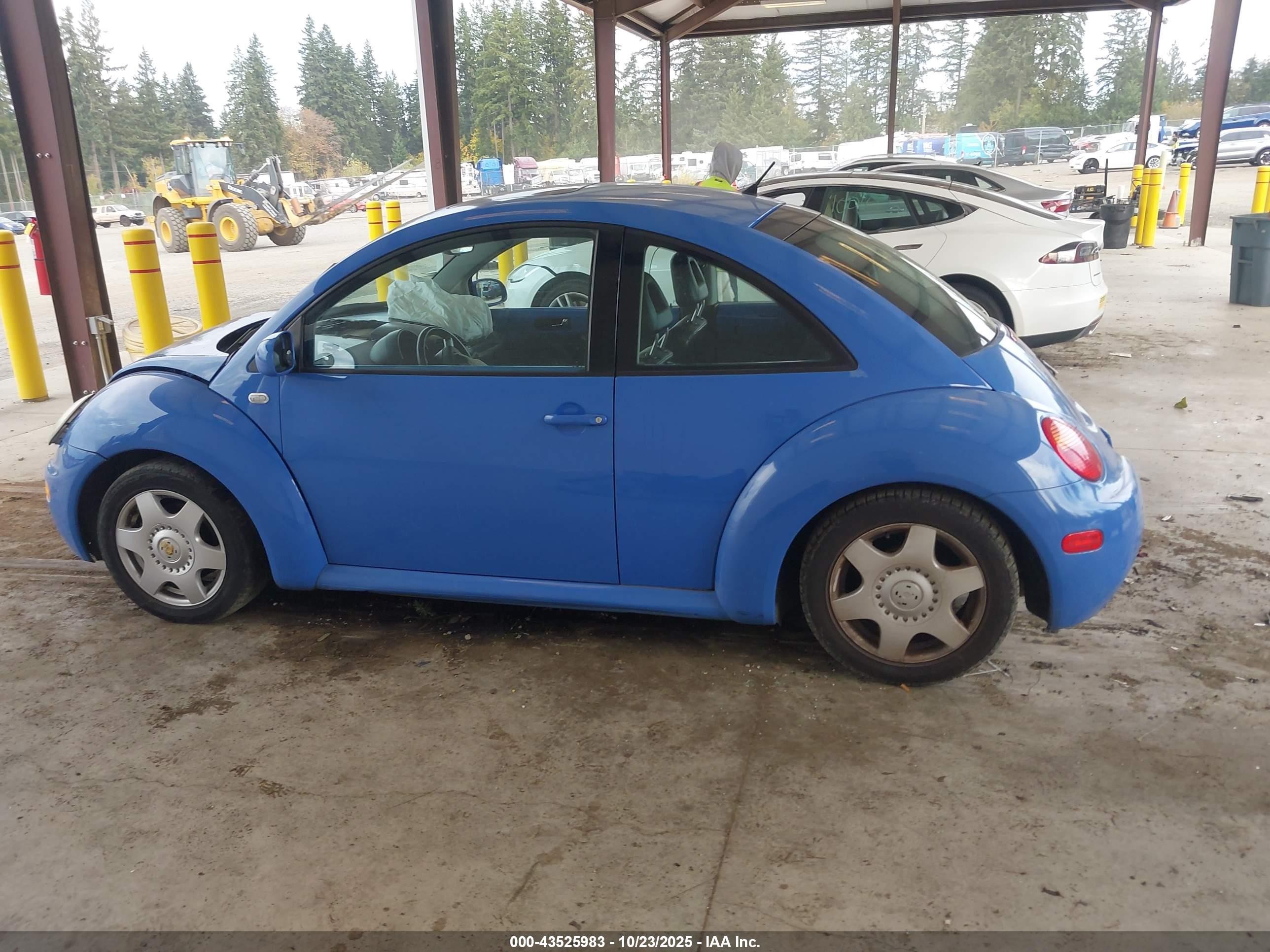 2001 Volkswagen New Beetle Gls 1.8l Turbo Blue vin: 3VWCC21C81M416849