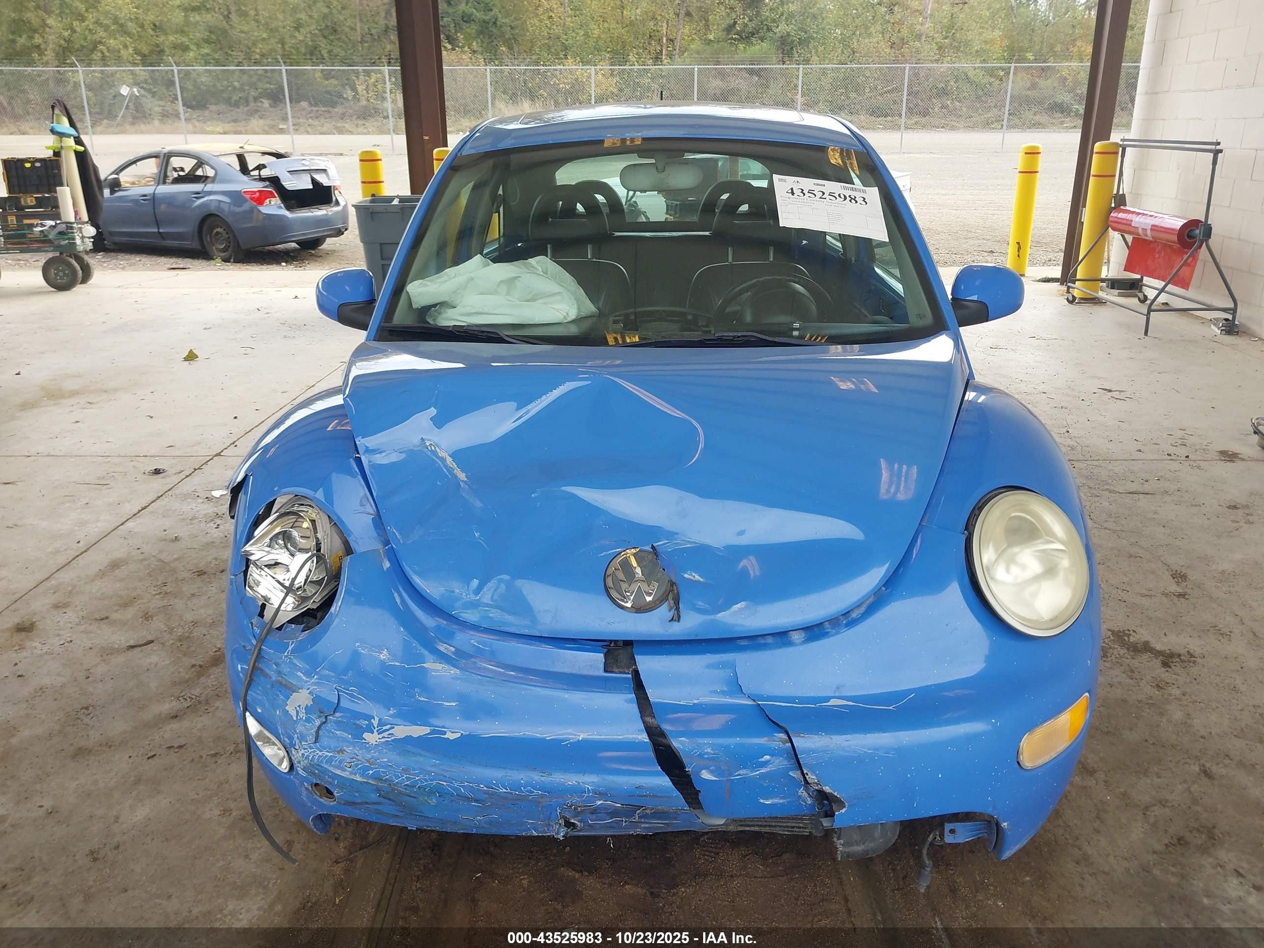 2001 Volkswagen New Beetle Gls 1.8l Turbo Blue vin: 3VWCC21C81M416849