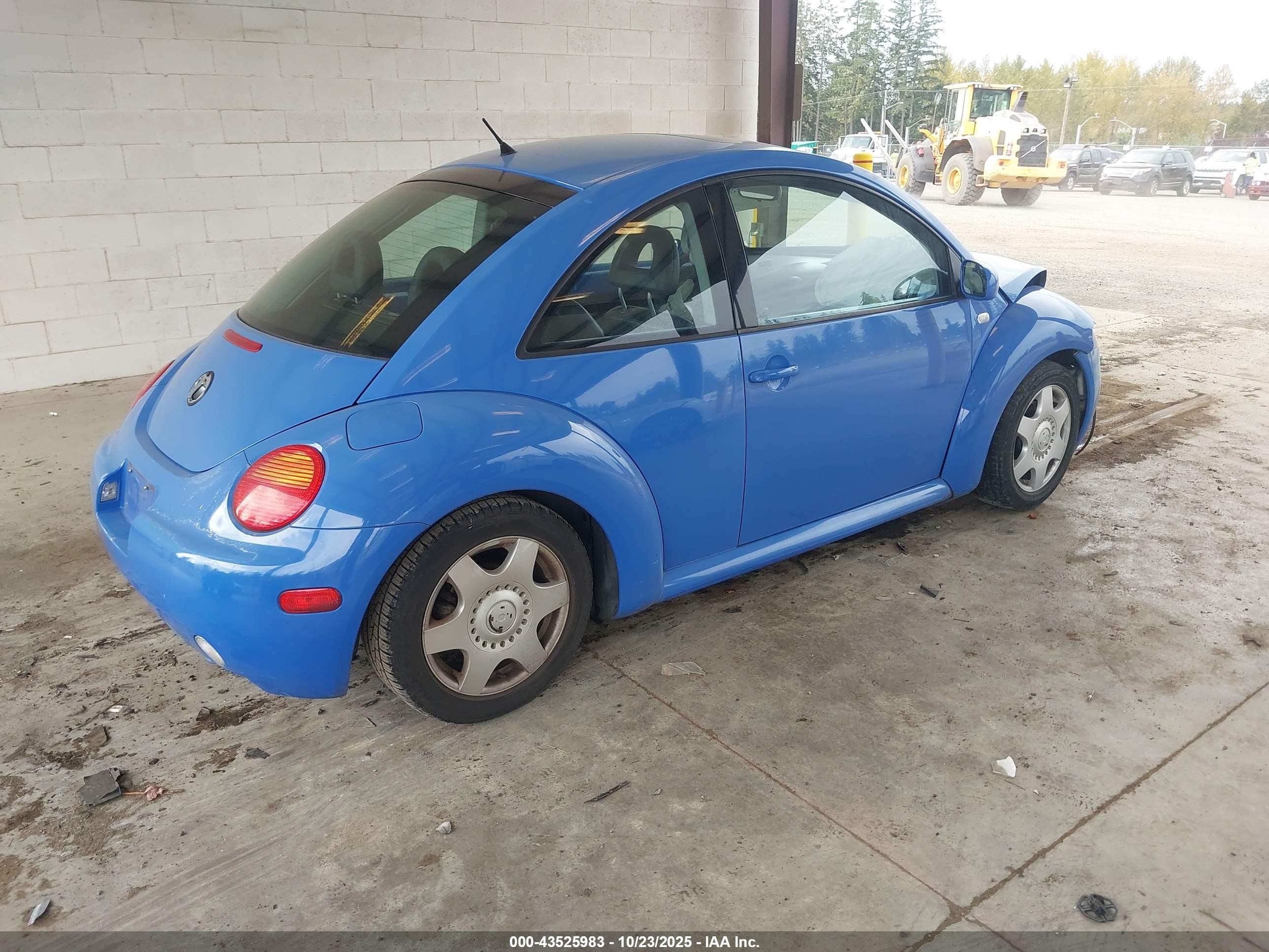 2001 Volkswagen New Beetle Gls 1.8l Turbo Blue vin: 3VWCC21C81M416849