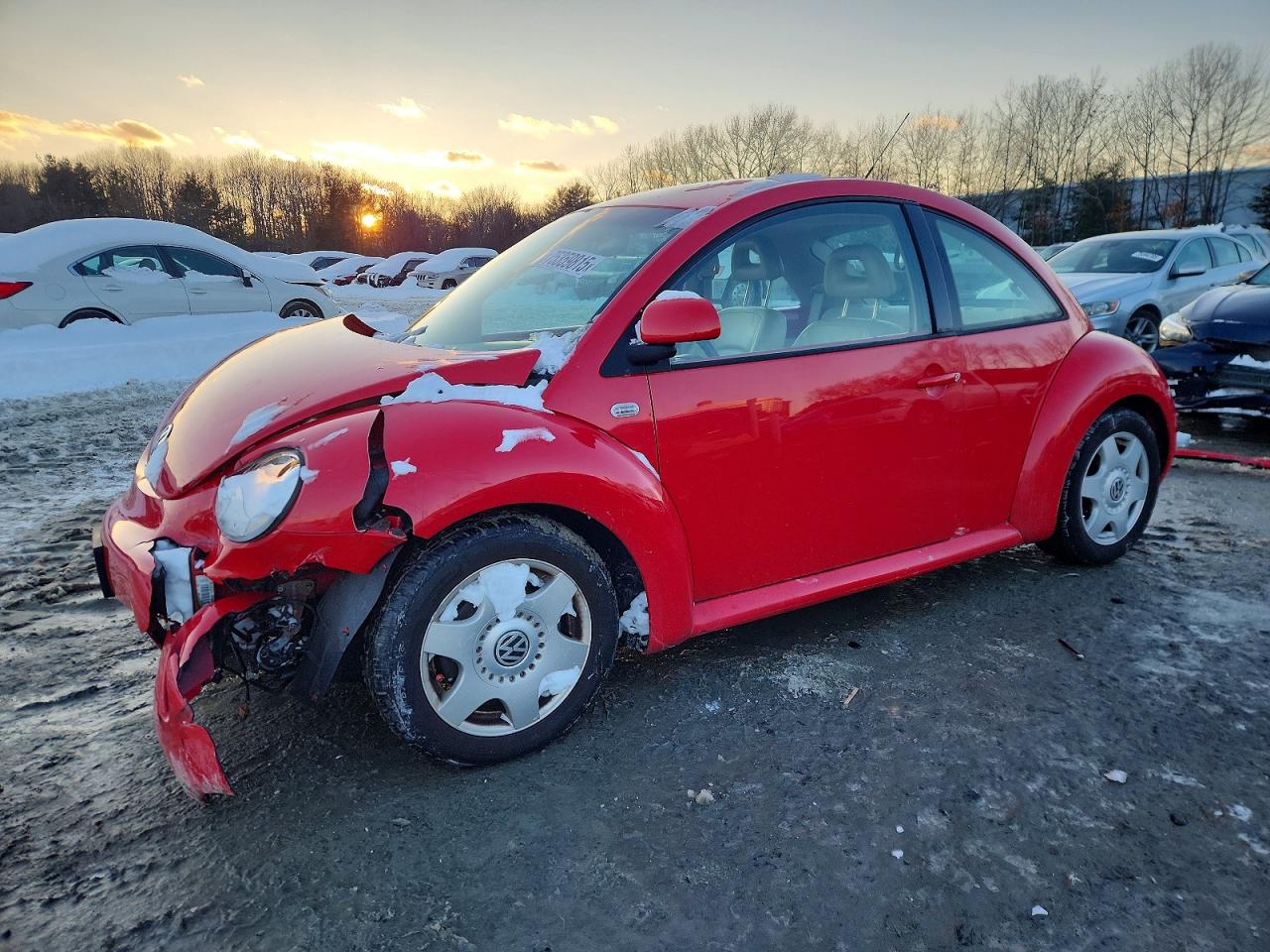 1999 Volkswagen New Beetle Gls Red vin: 3VWCC21C8XM430937
