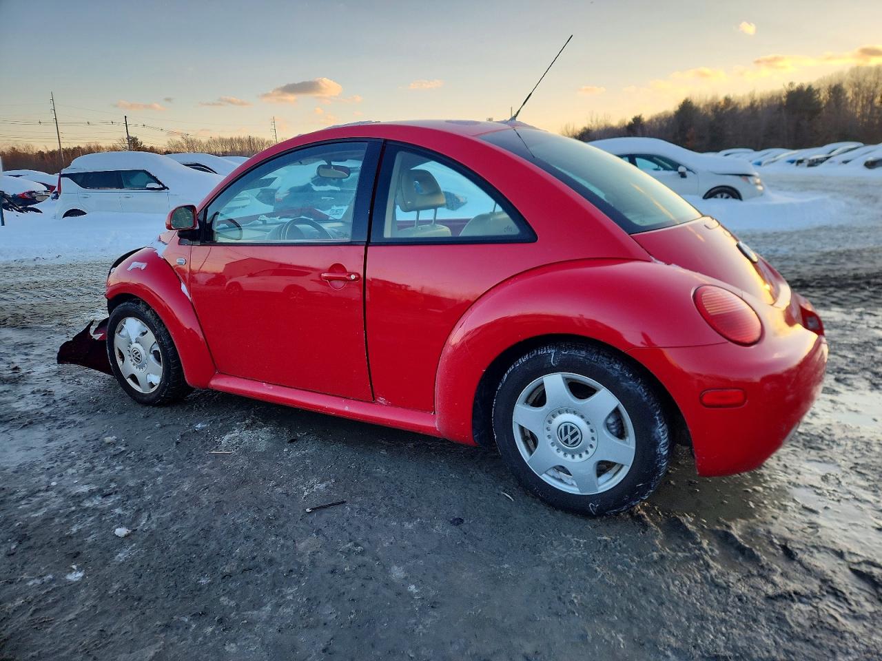 1999 Volkswagen New Beetle Gls Red vin: 3VWCC21C8XM430937