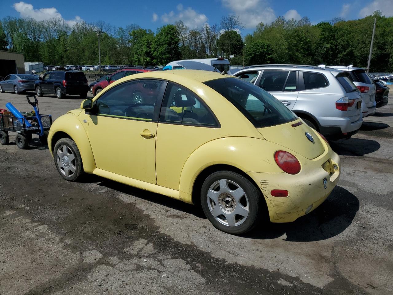 1999 Volkswagen New Beetle Gls Yellow vin: 3VWCC21C8XM447978