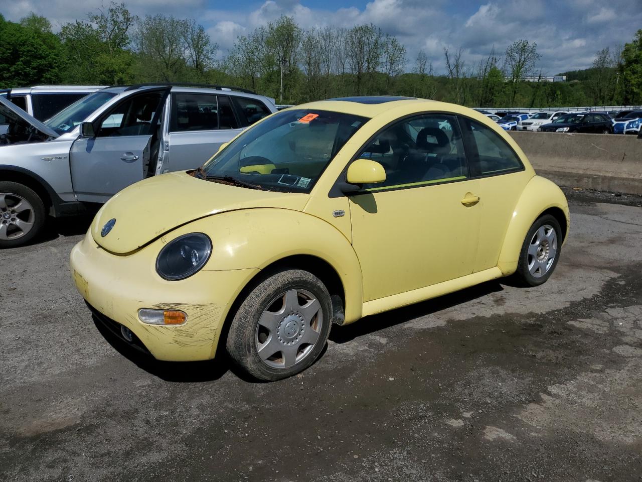 1999 Volkswagen New Beetle Gls Yellow vin: 3VWCC21C8XM447978