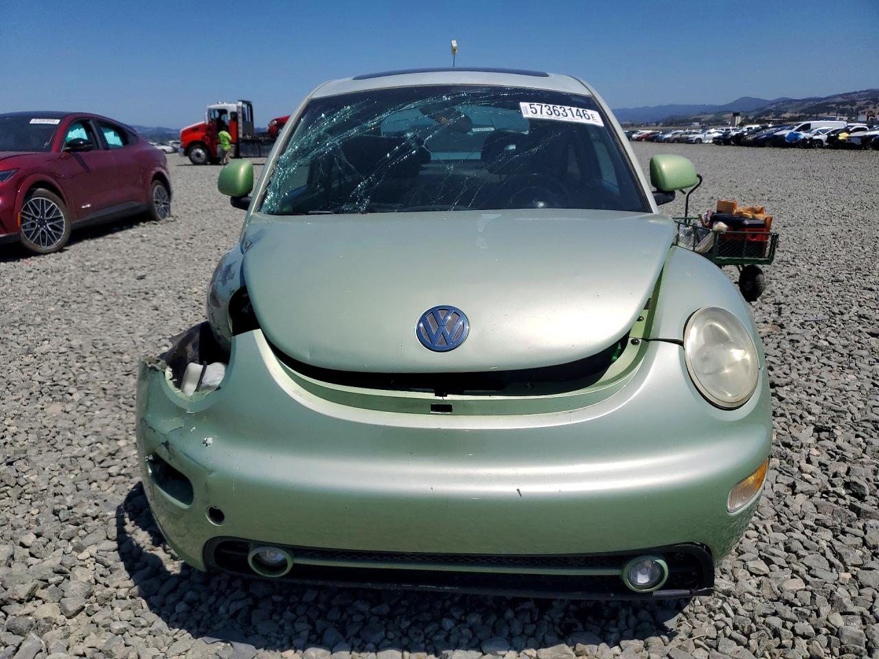 2000 Volkswagen New Beetle Gls Green vin: 3VWCC21C9YM446288